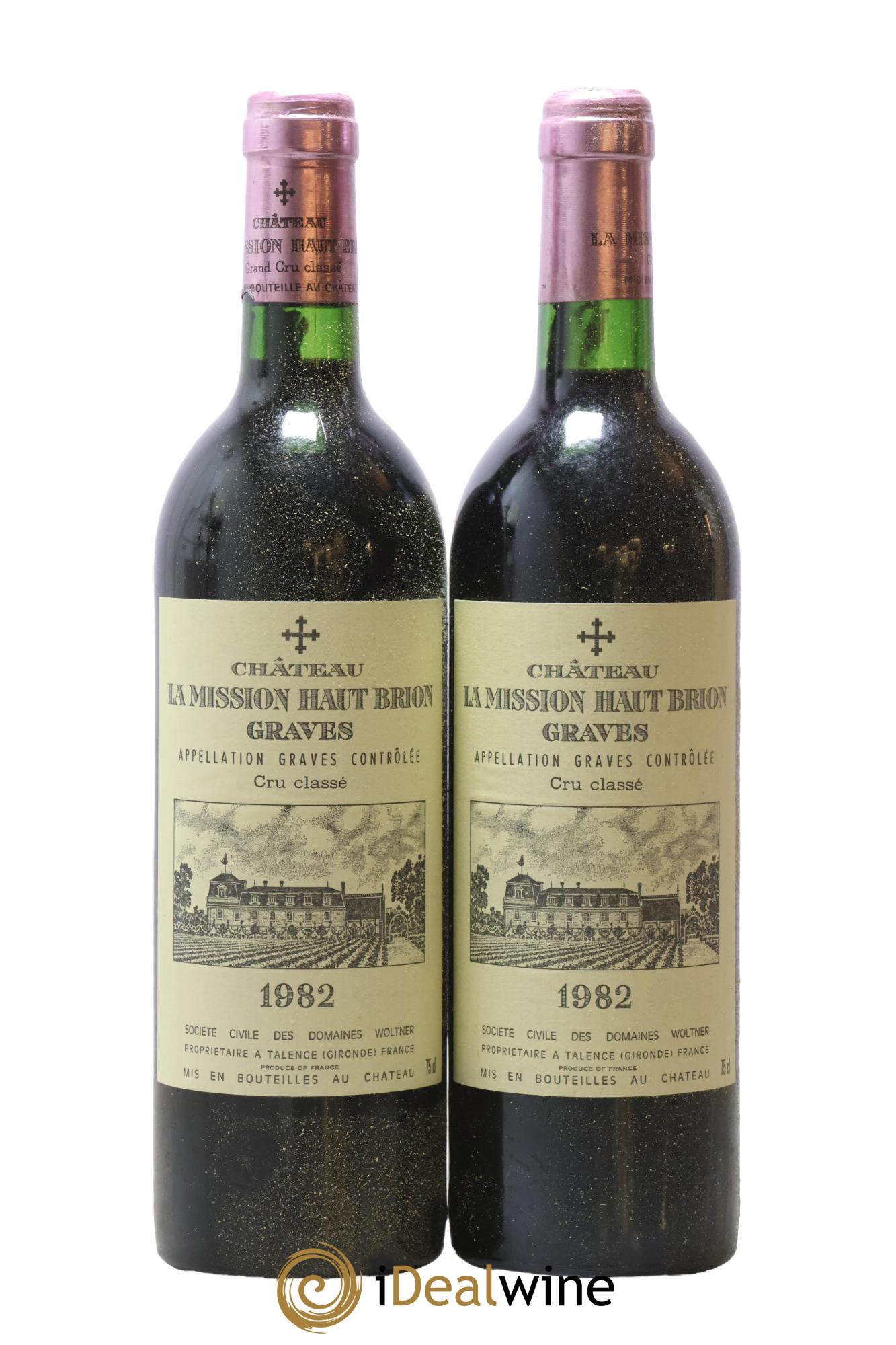 Château la Mission Haut-Brion Cru Classé de Graves 1982 - Lot de 2 bouteilles - 0