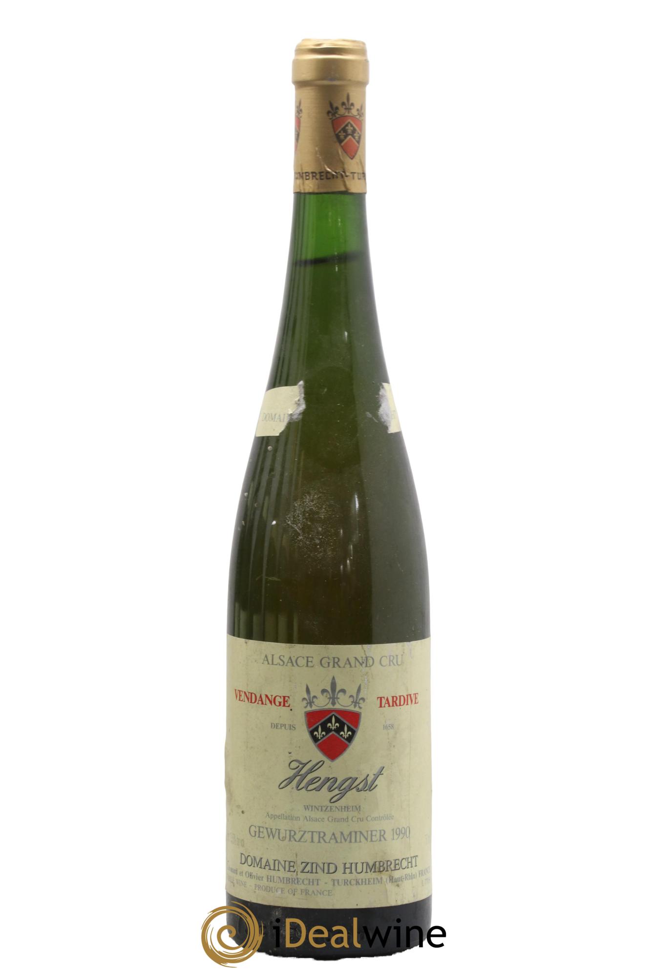 Alsace Gewurztraminer Grand Cru Hengst Vendanges Tardives Zind-Humbrecht (Domaine) 1990 - Lot of 1 bottle - 0
