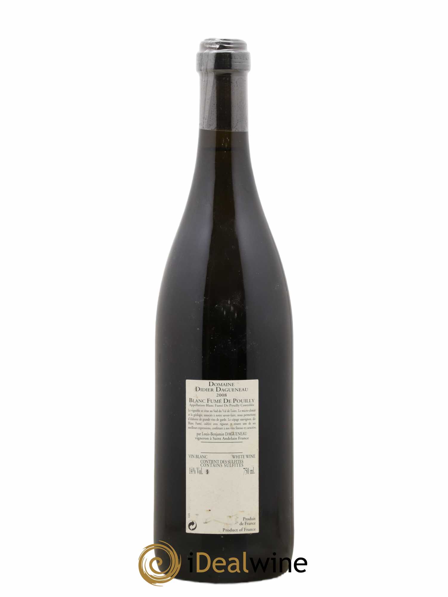 Vin de France (anciennement Pouilly-Fumé) Buisson Renard Dagueneau (Domaine Didier - Louis-Benjamin) 2008 - Lot de 1 bouteille - 1