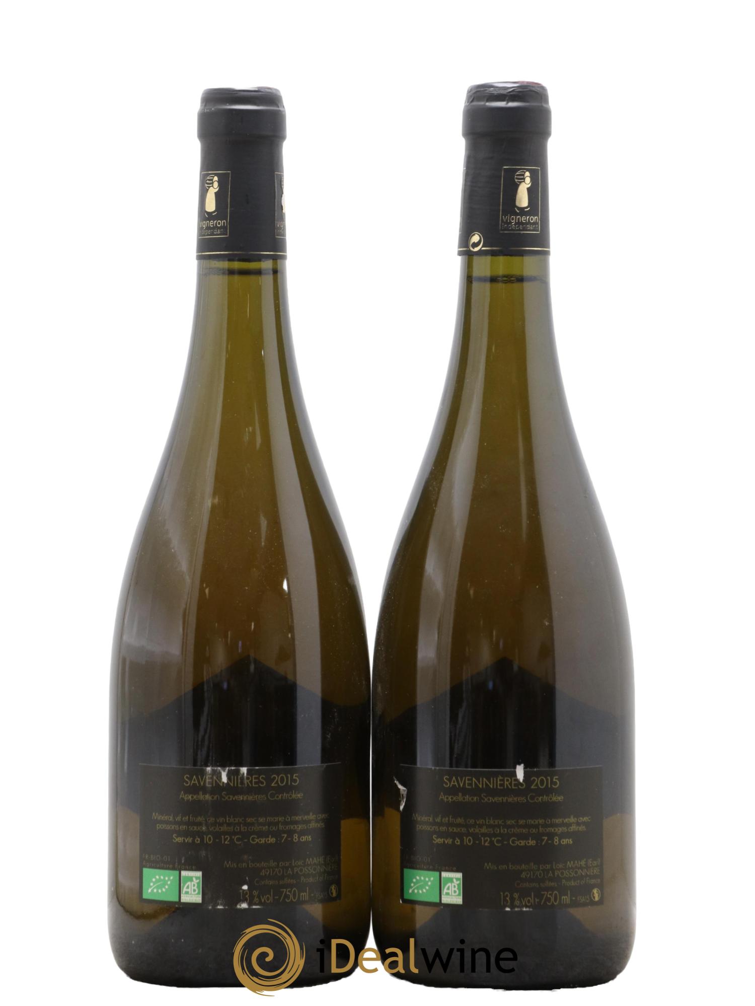 Savennières Franchaie L Mahé 2015 - Lot de 2 bouteilles - 1
