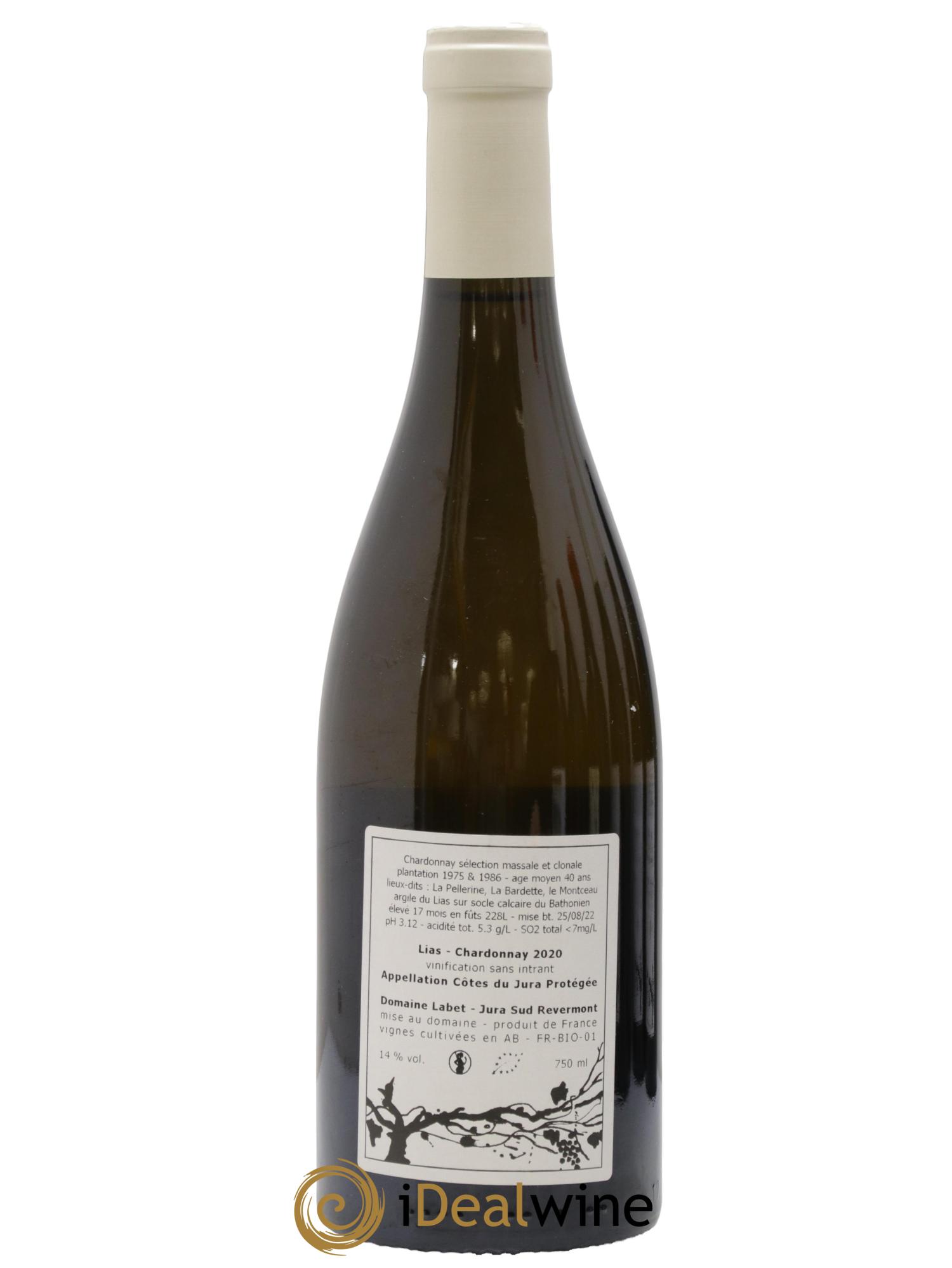 Côtes du Jura Chardonnay Lias Romain - Julien  - Charline Labet 2020 - Lot of 1 bottle - 1