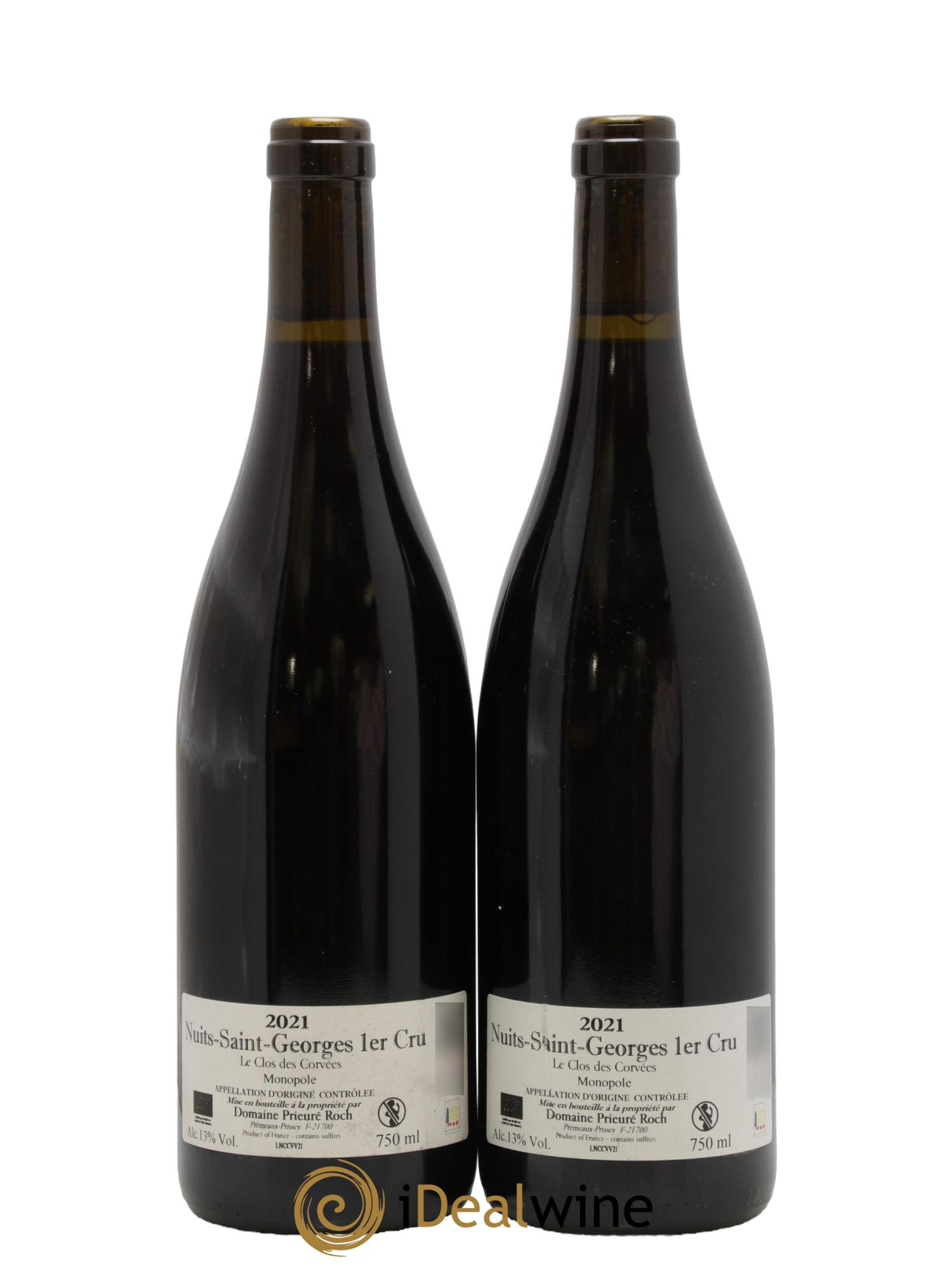 Nuits-Saint-Georges 1er Cru Le Clos des Corvées Vieilles Vignes Prieuré Roch 2021 - Lot de 2 bouteilles - 1