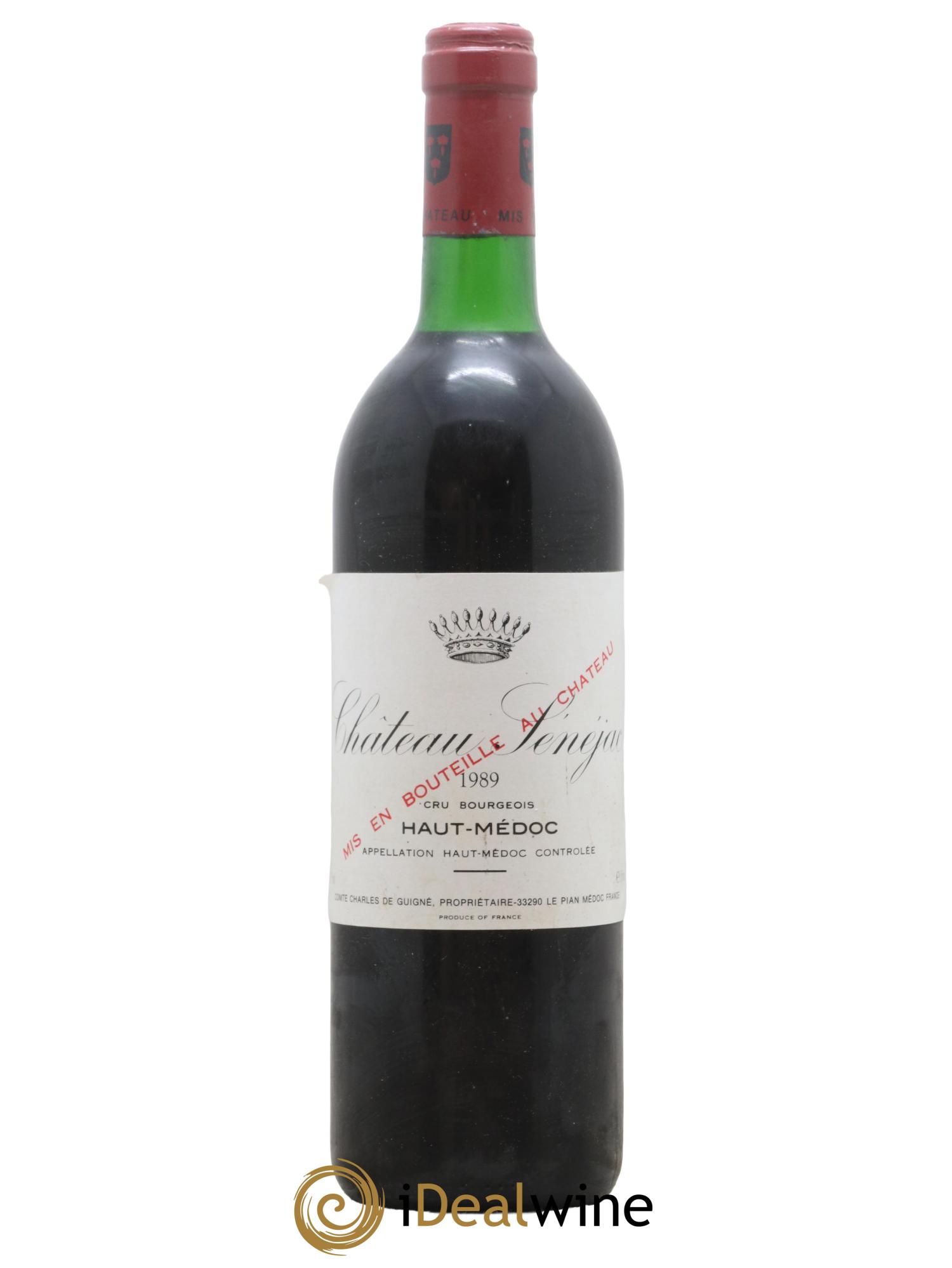 Château Sénejac Cru Bourgeois 1989 - Lot de 1 bouteille - 0