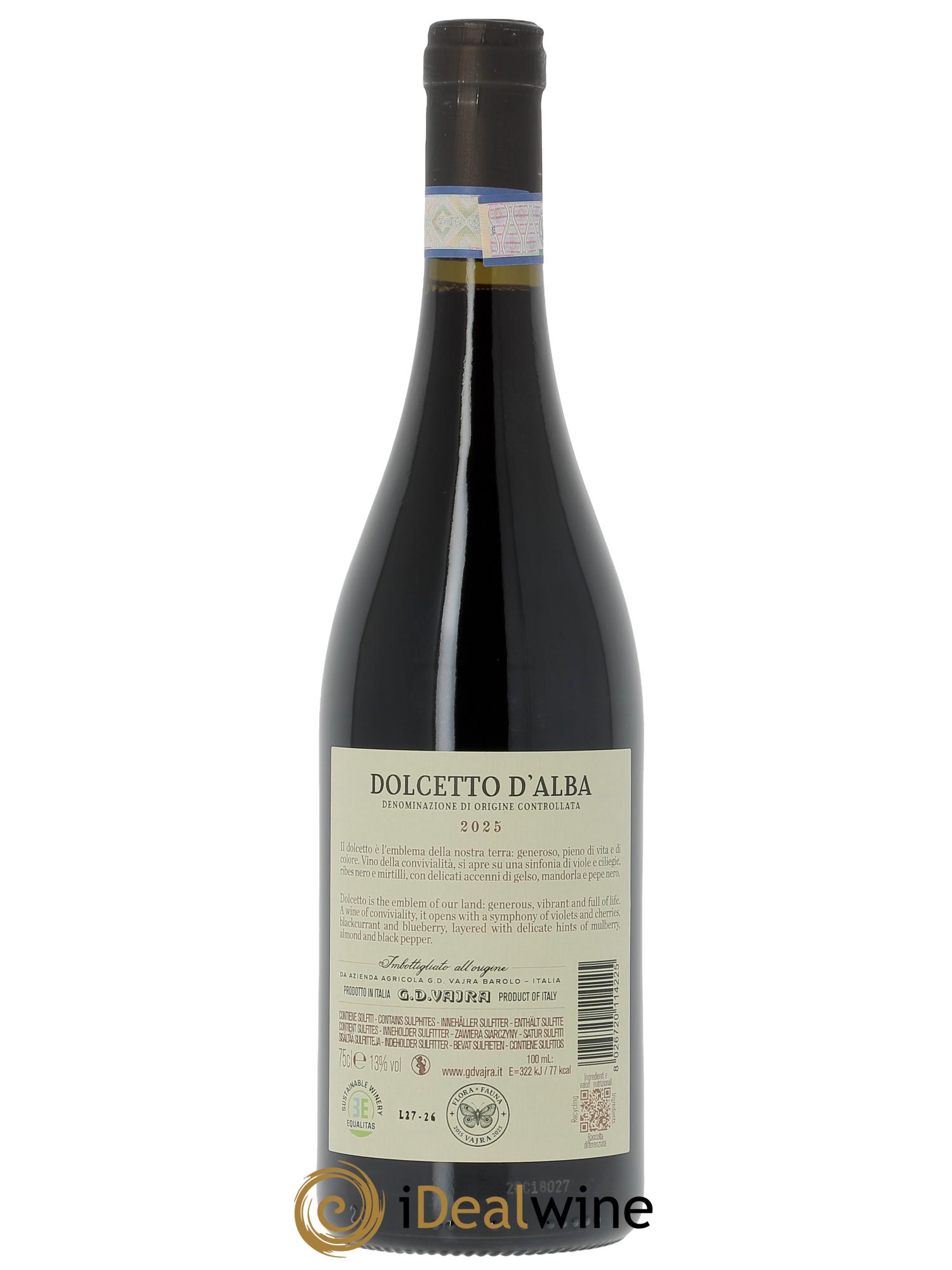 Dolcetto d'Alba DOC G.D Vajra 2025 - Lot of 1 bottle - 1