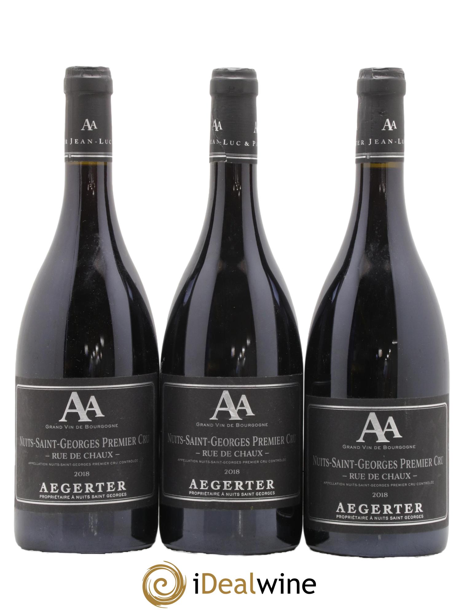 Nuits-Saint-Georges 1er Cru Rue De Chaux Aegerter 2018 - Lot de 3 bouteilles - 0
