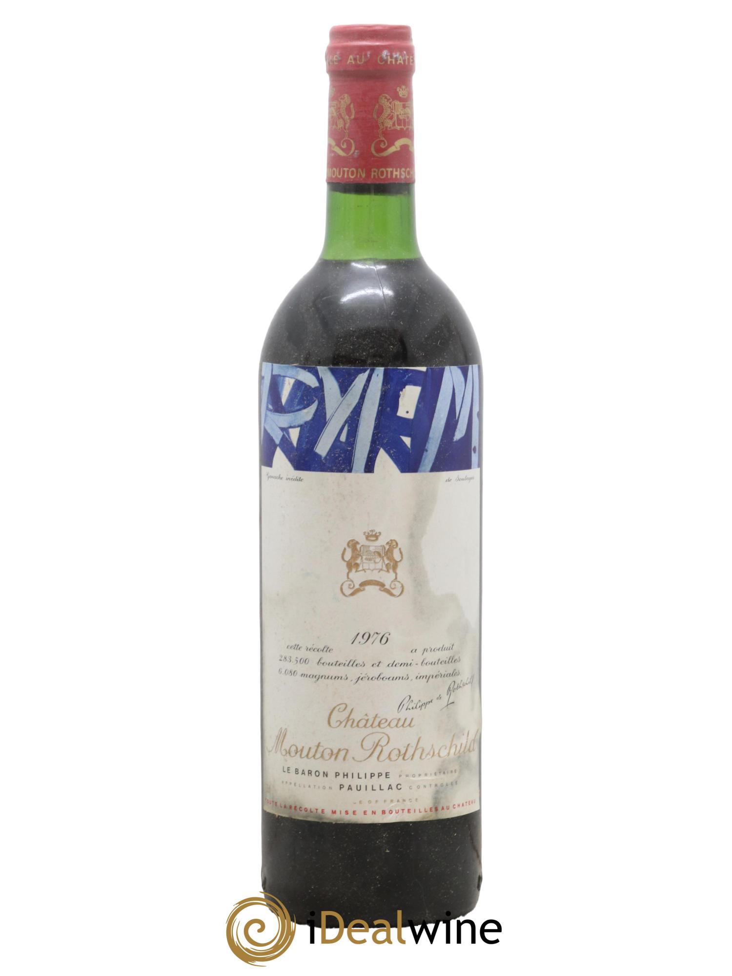 Château Mouton Rothschild 1er Grand Cru Classé 1976 - Lot de 1 bouteille - 0