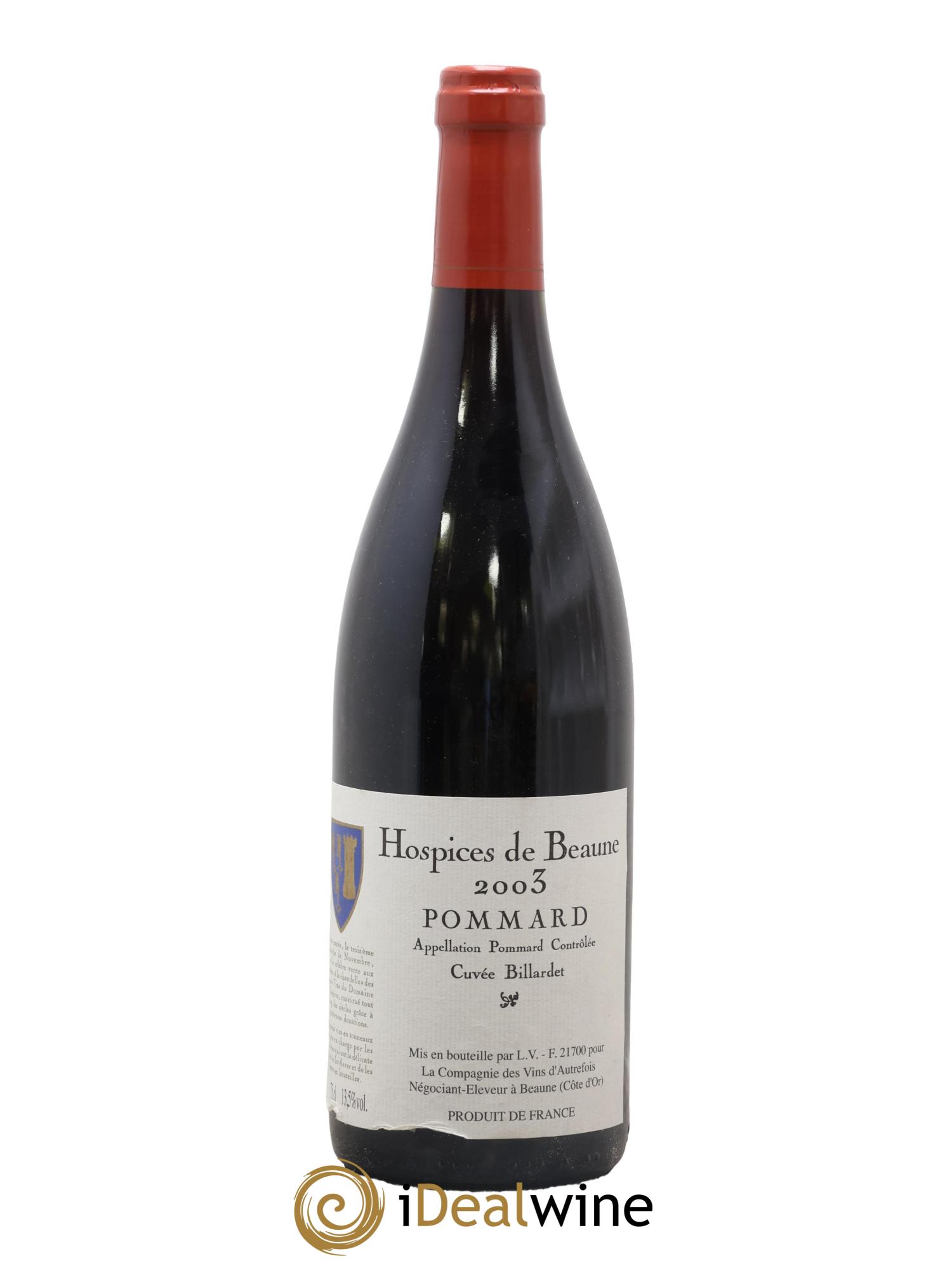 Pommard Cuvee Billardet Hospices de Beaune LV 2003 - Posten von 1 Flasche - 0