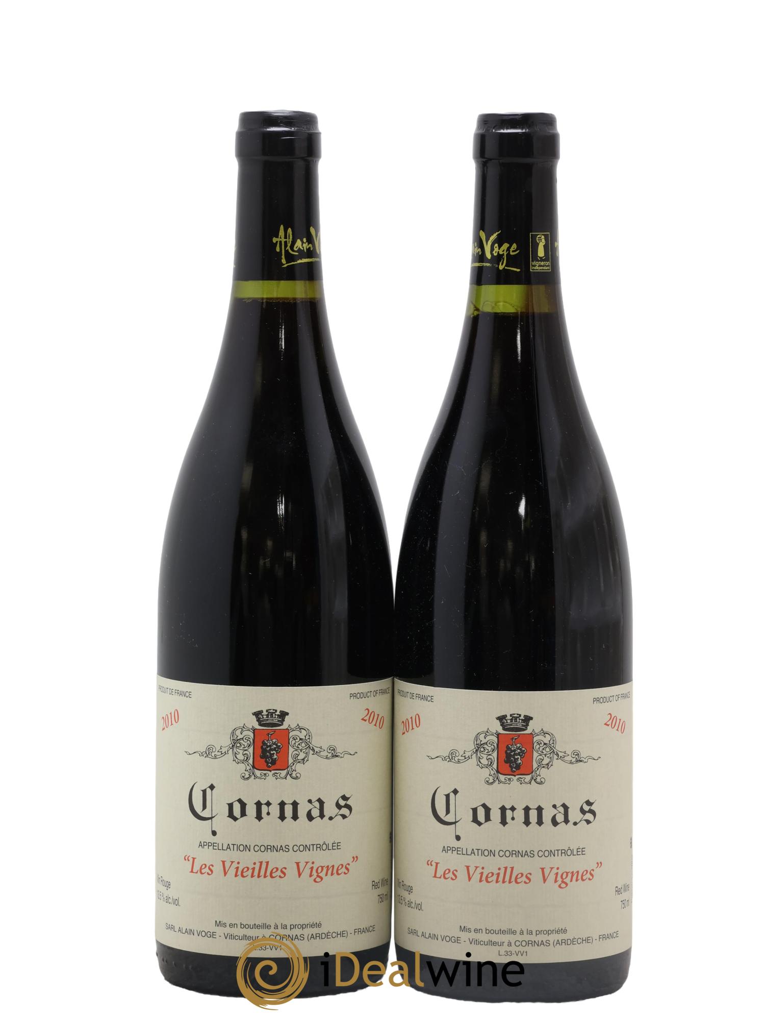 Cornas Les Vieilles Vignes Alain Voge (Domaine) 2010 - Lotto di 2 bottiglie - 0