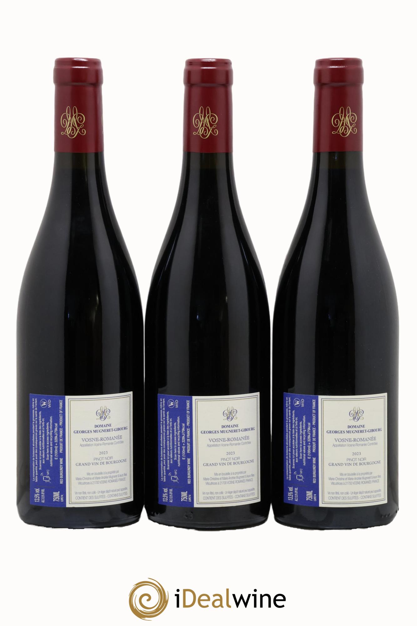 Vosne-Romanée Mugneret-Gibourg (Domaine) 2023 - Lot de 3 bouteilles - 1