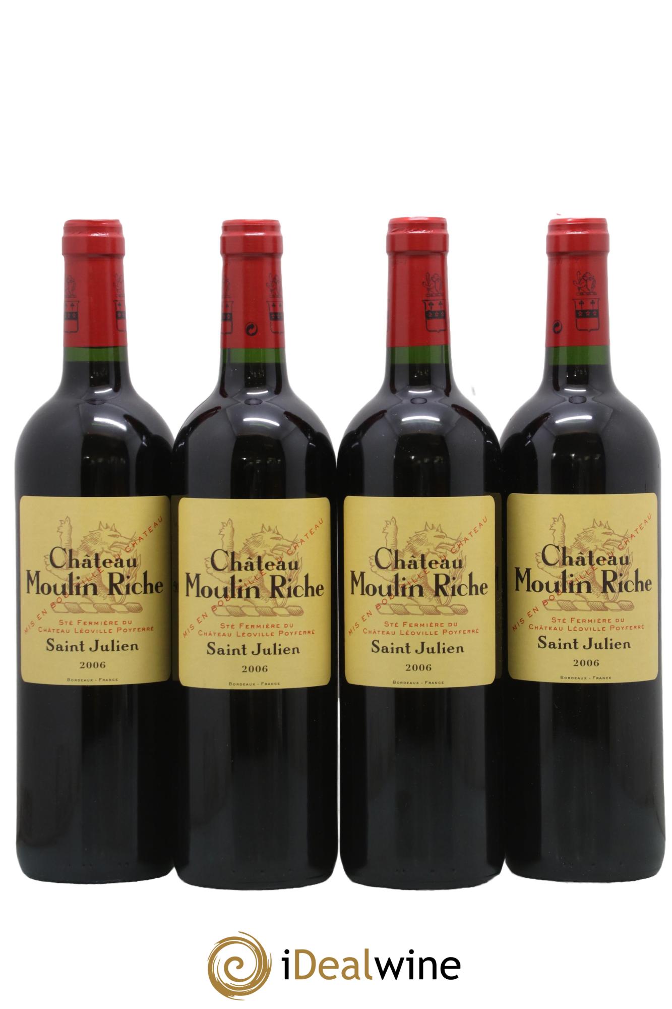 Château Moulin Riche 2006 - Lot of 4 bottles - 0