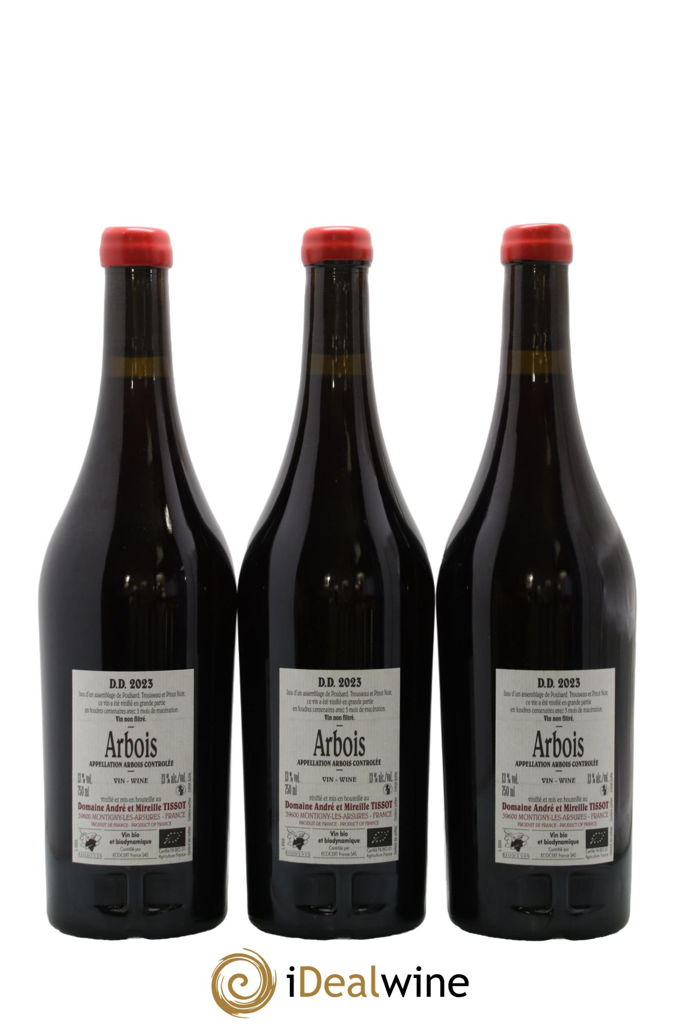 Arbois DD Bénédicte et Stéphane Tissot 2023 - Lotto di 3 bottiglie - 1