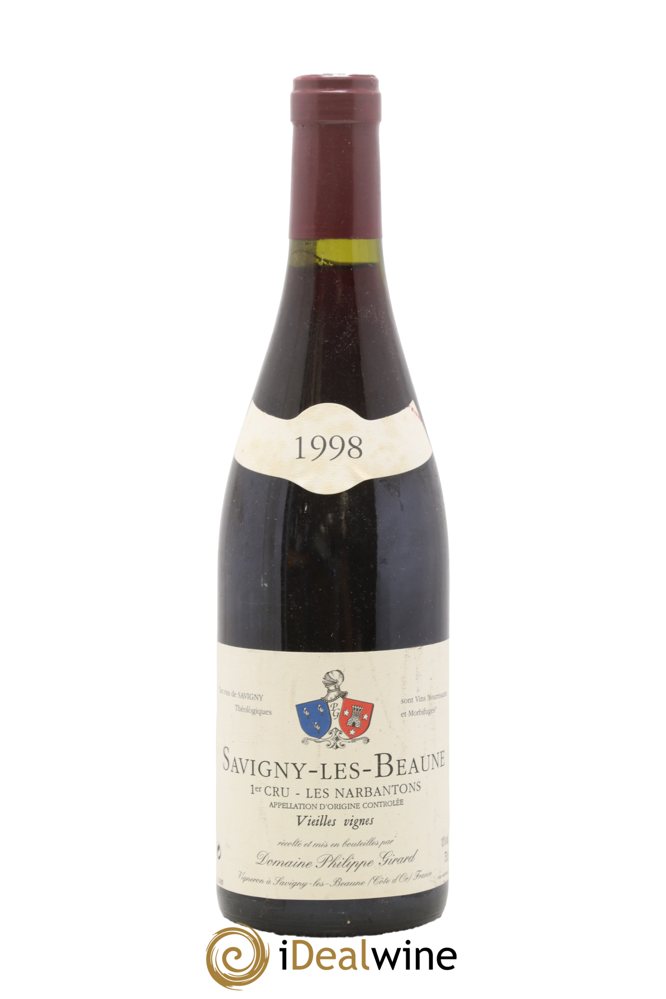 Savigny-lès-Beaune 1er Cru Narbantons Vielles Vignes Phillippe Girard 1998 - Lot de 1 bouteille - 0