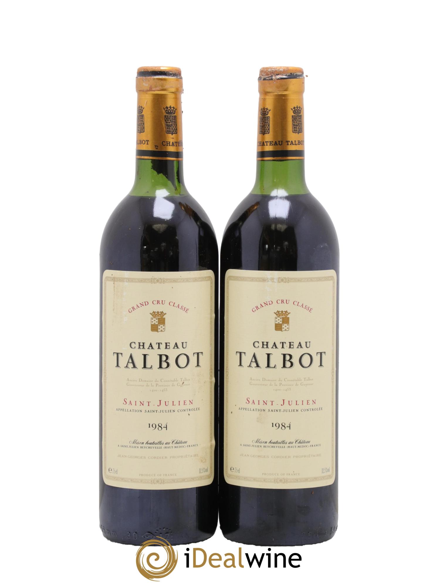 Château Talbot 4ème Grand Cru Classé 1984 - Lot of 2 bottles - 0