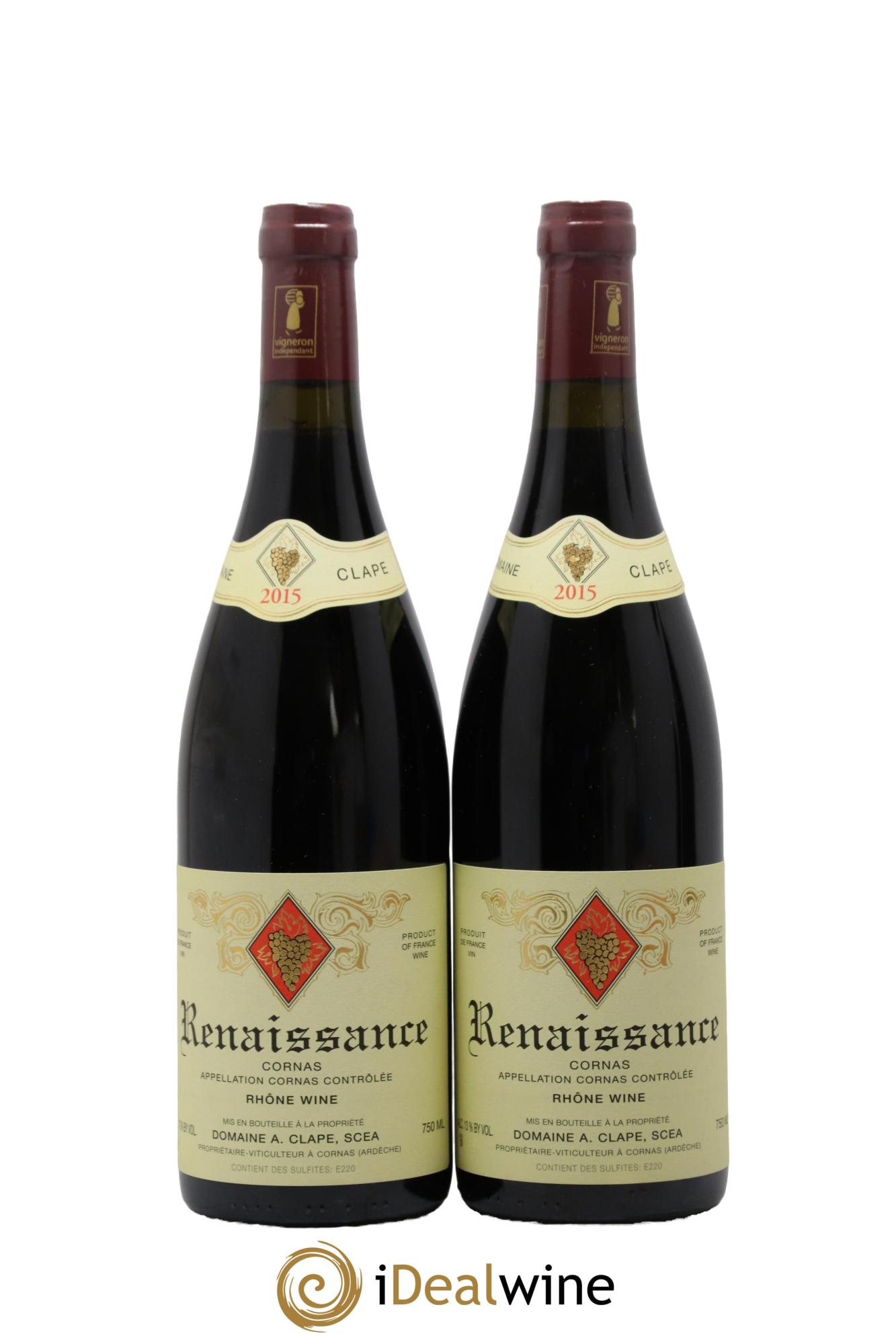Cornas Renaissance Auguste Clape 2015 - Lotto di 2 bottiglie - 0
