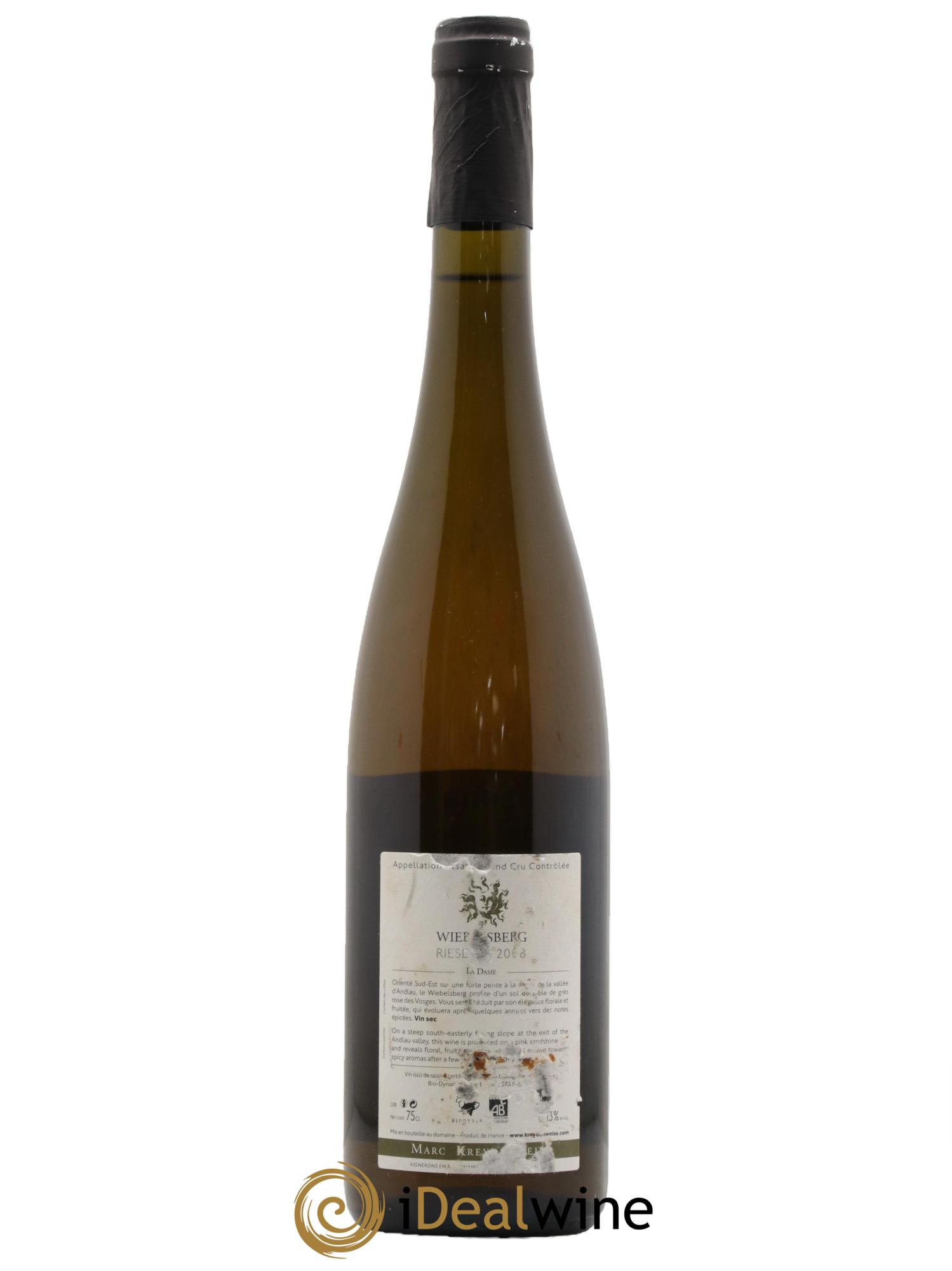 Alsace Riesling Grand Cru Wiebelsberg Marc Kreydenweiss 2008 - Lot de 1 bouteille - 1