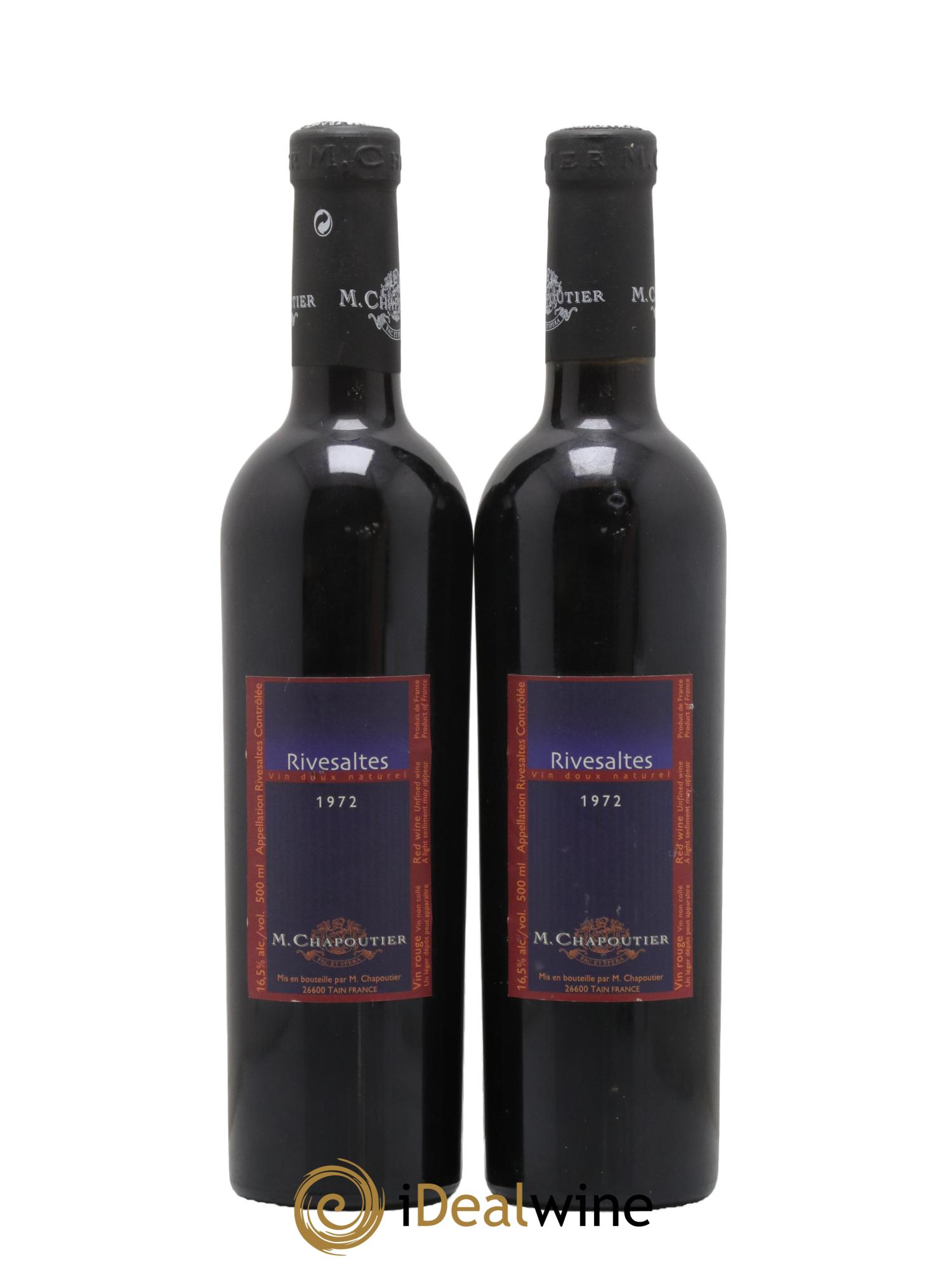 Rivesaltes Chapoutier 1972 - Posten von 2 Format 50cls - 0