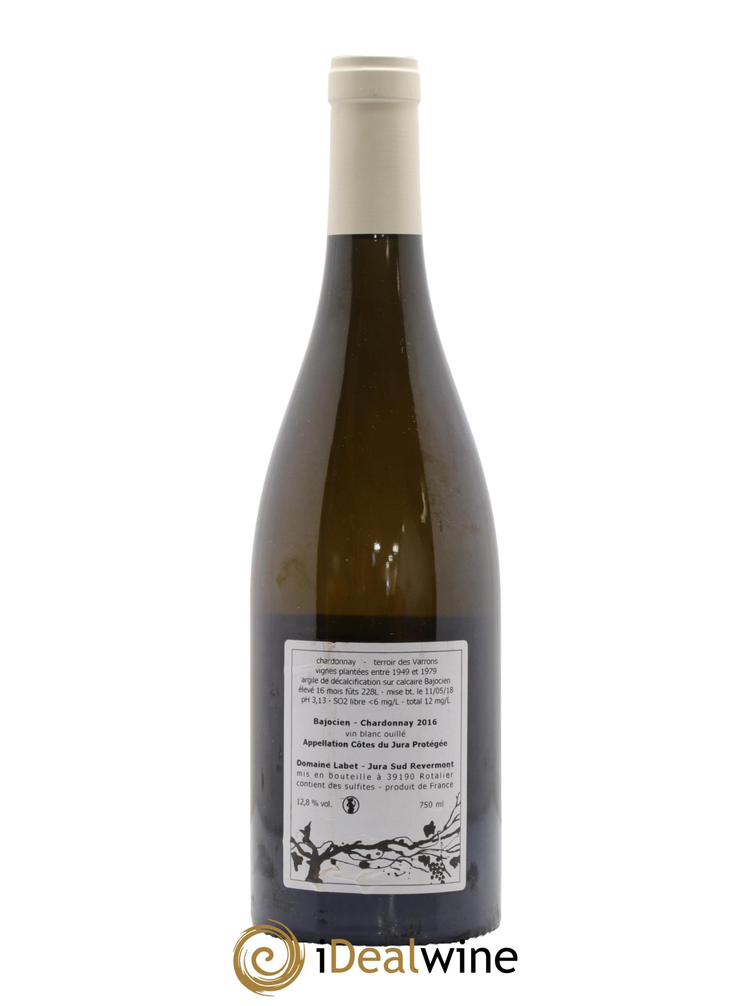 Côtes du Jura Chardonnay Bajocien Romain - Julien  - Charline Labet 2016 - Lot de 1 bouteille - 1