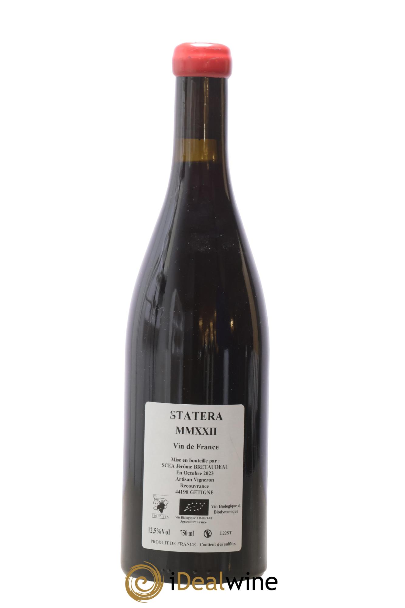 Vin de France Statera Jérôme Bretaudeau - Domaine de Bellevue 2022 - Lot de 1 bouteille - 1