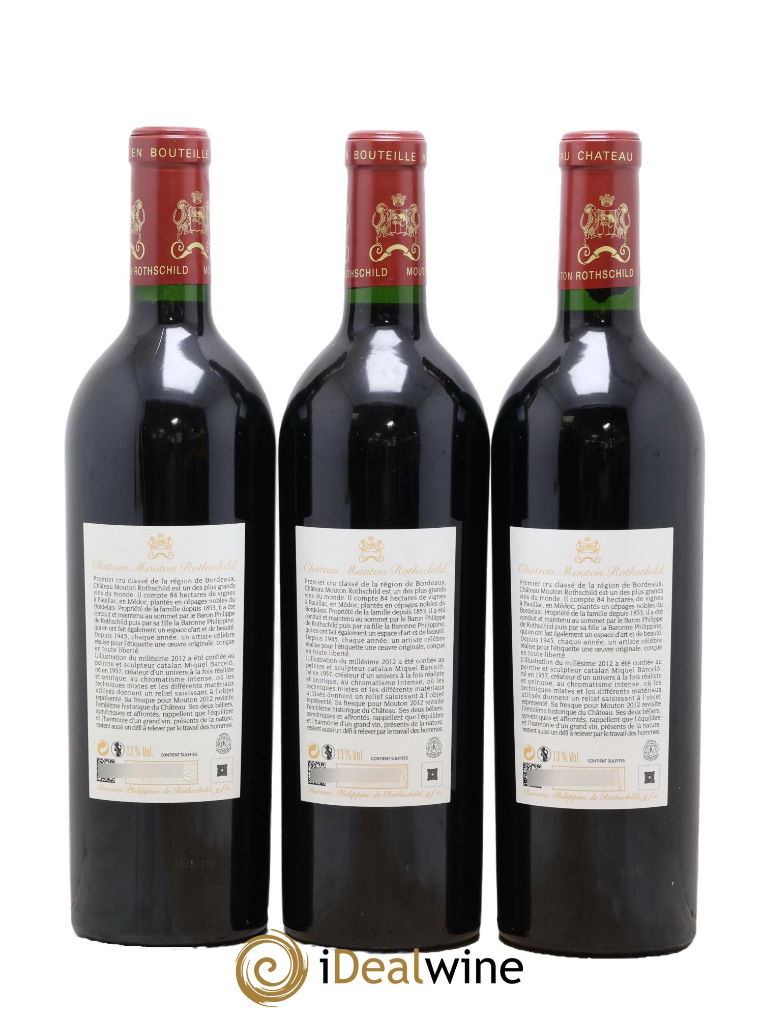 Château Mouton Rothschild 1er Grand Cru Classé 2012 - Lot de 6 bouteilles - 4