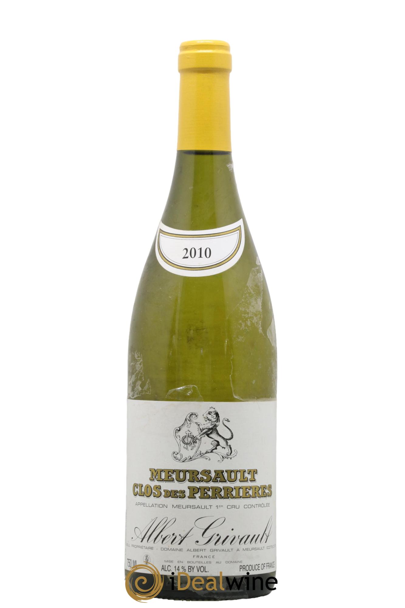 Meursault 1er Cru Clos des Perrières Albert Grivault 2010 - Lotto di 1 bottiglia - 0