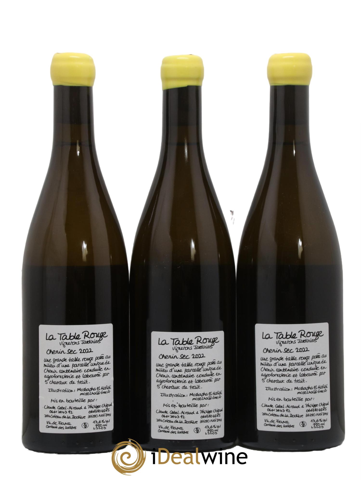 Vin de France Chenin La Table Rouge Vignerons Jardiniers 2022 - Lot de 3 bouteilles - 1