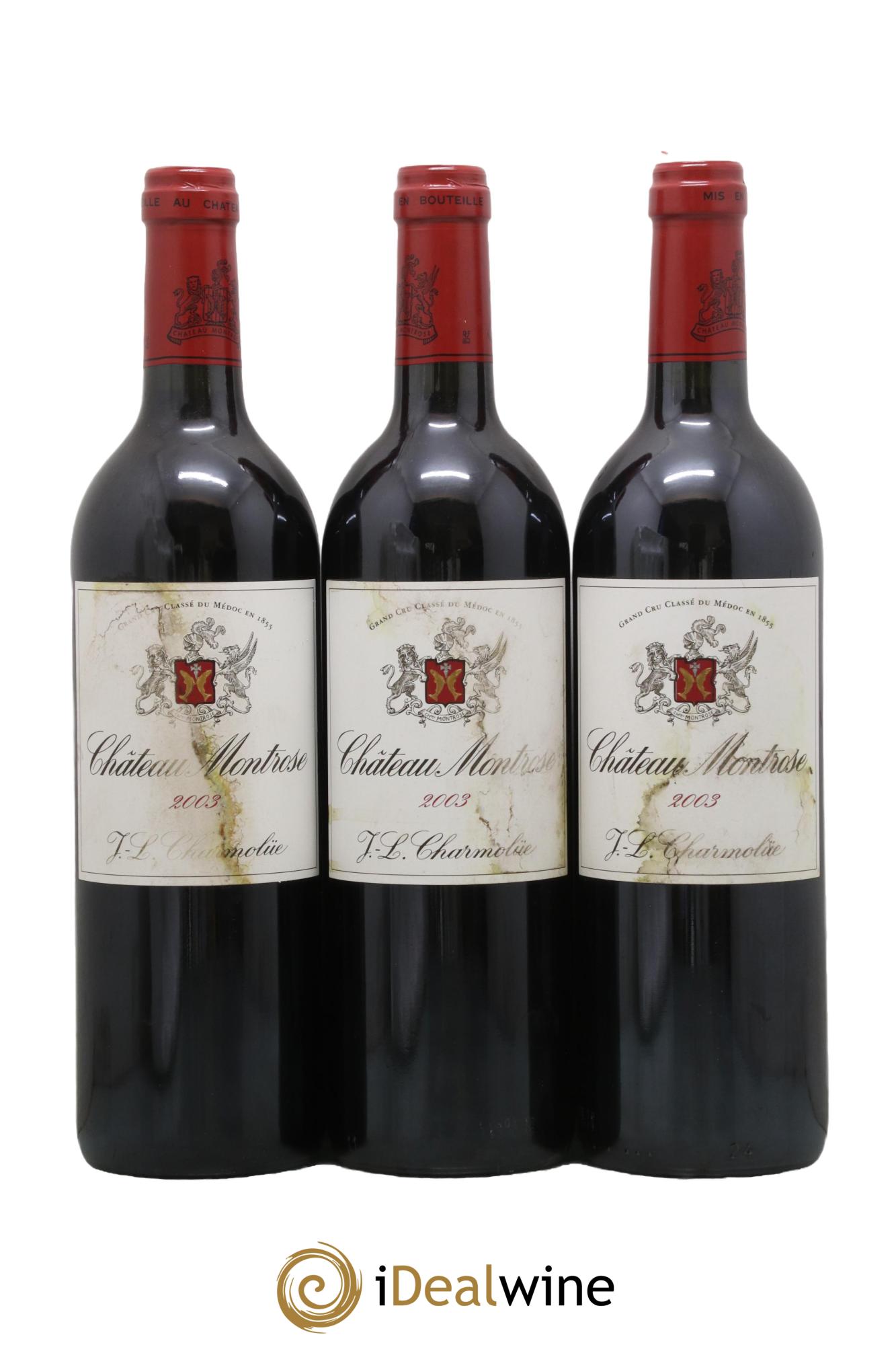 Château Montrose 2ème Grand Cru Classé 2003 - Lot of 3 bottles - 0