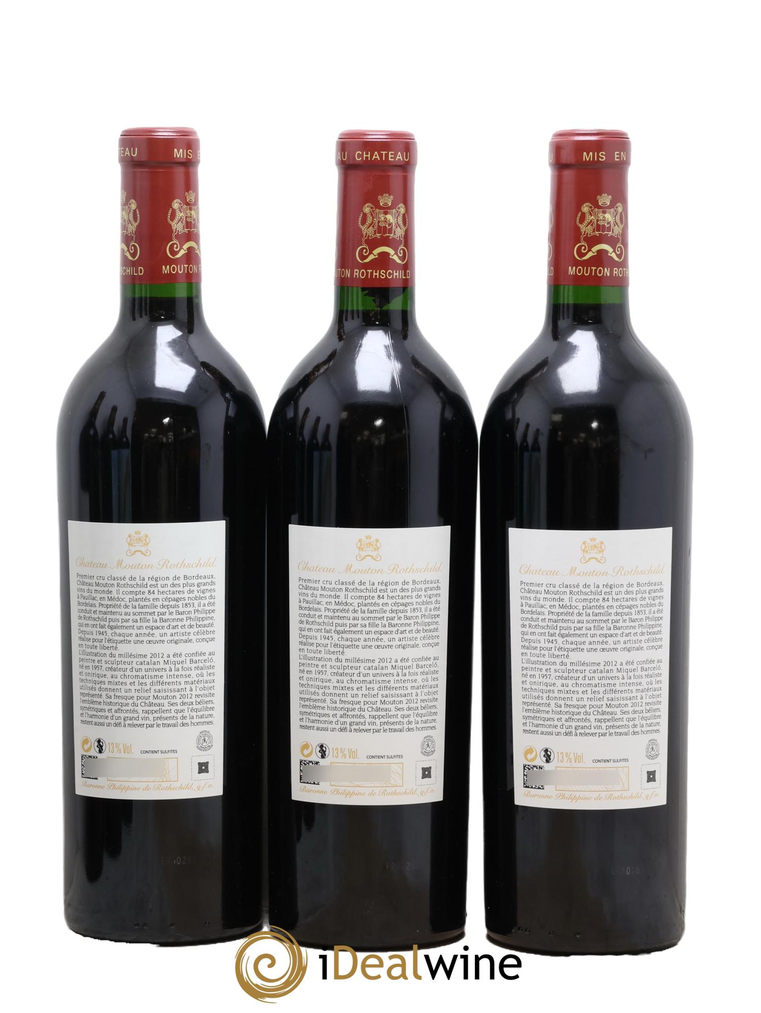 Château Mouton Rothschild 1er Grand Cru Classé 2012 - Lot de 6 bouteilles - 2