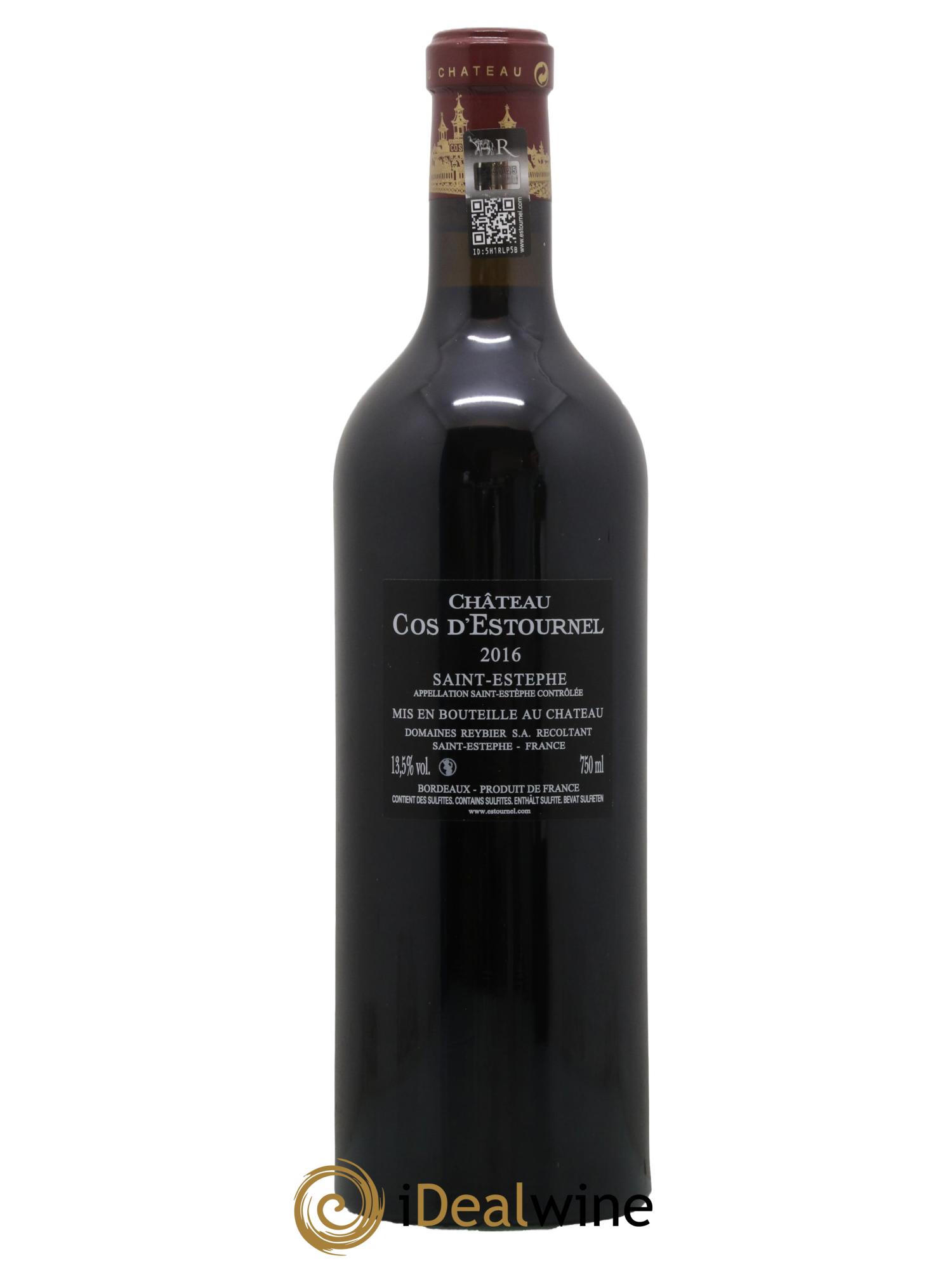 Cos d'Estournel 2ème Grand Cru Classé 2016 - Lot de 1 bouteille - 1