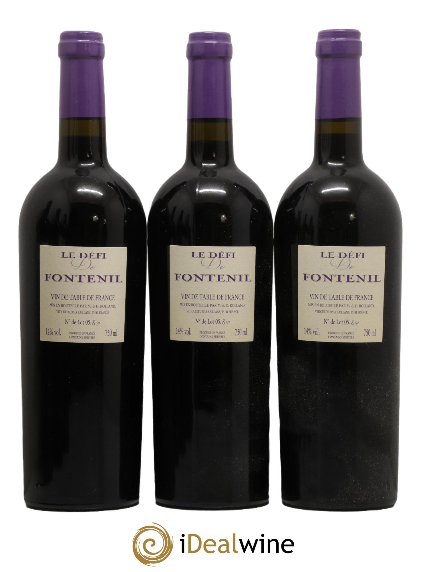 Le Défi de Fontenil 2005 - Lot de 6 bouteilles - 2