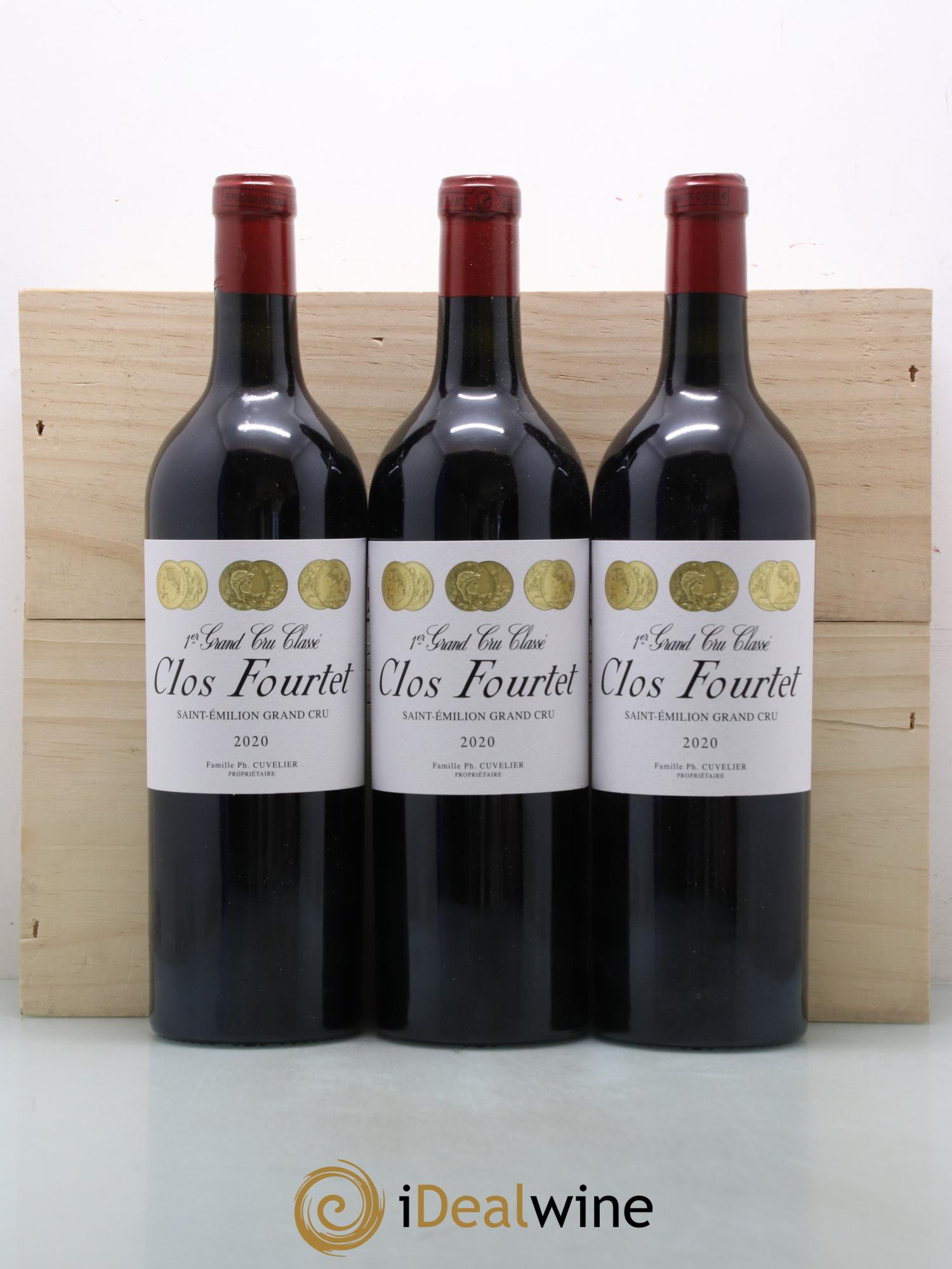 Clos Fourtet 1er Grand Cru Classé B 2020 - Lot of 3 bottles - 0