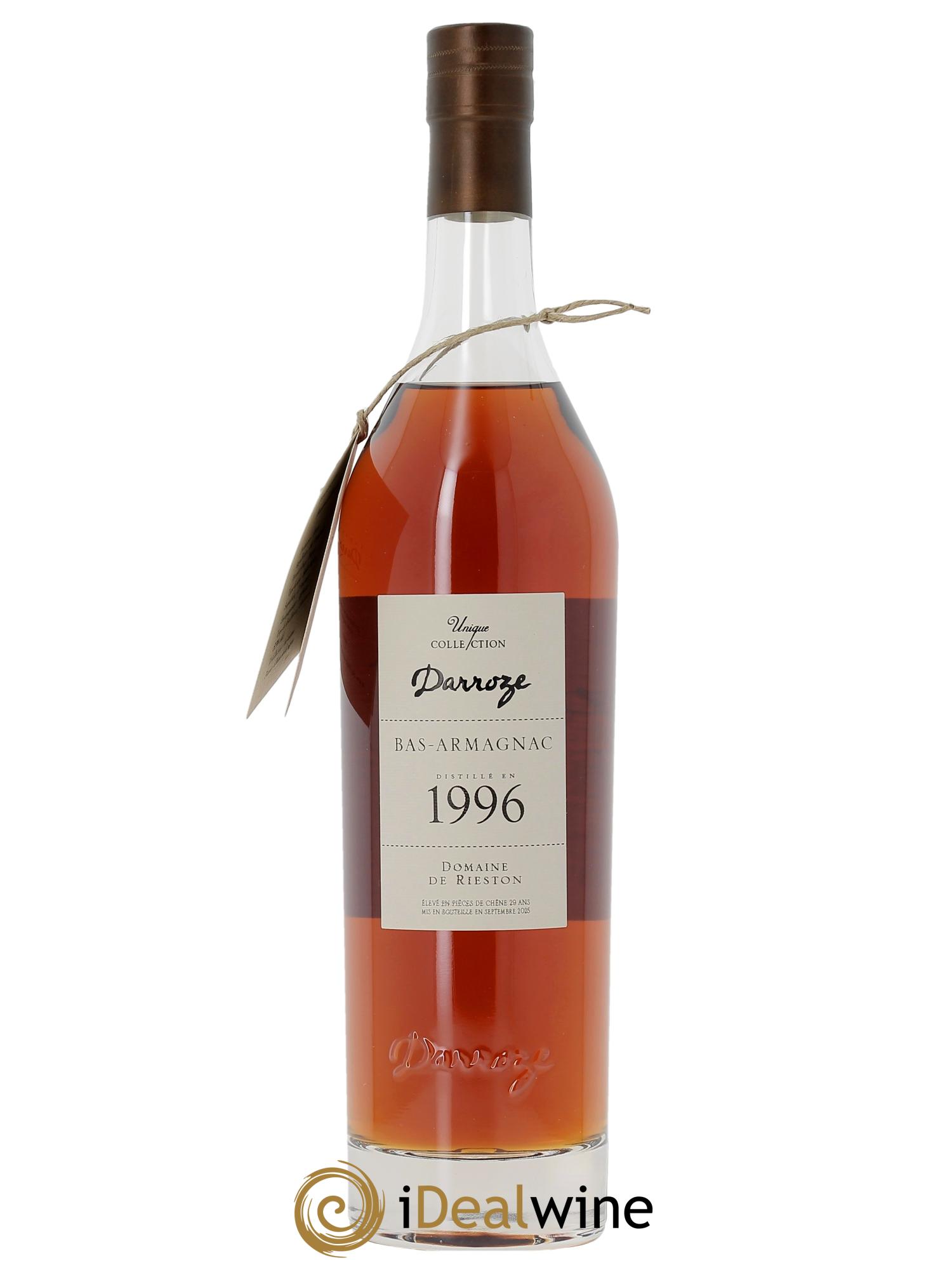Bas-Armagnac Domaine de Rieston (49,5°) Darroze 1996 - Posten von 1 Flasche - 1