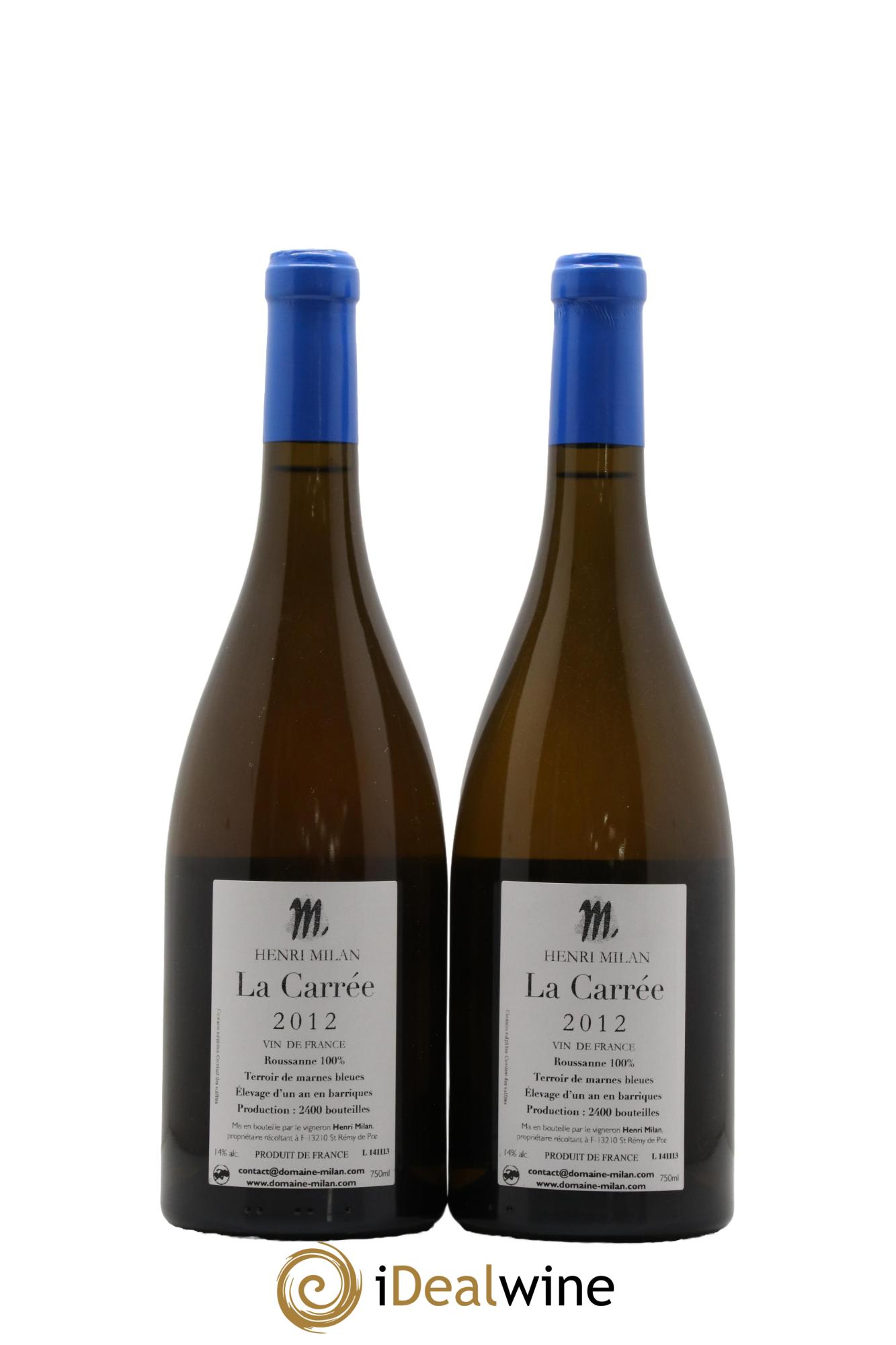Vin de France La Carrée Henri Milan 2012 - Lot de 2 bouteilles - 1