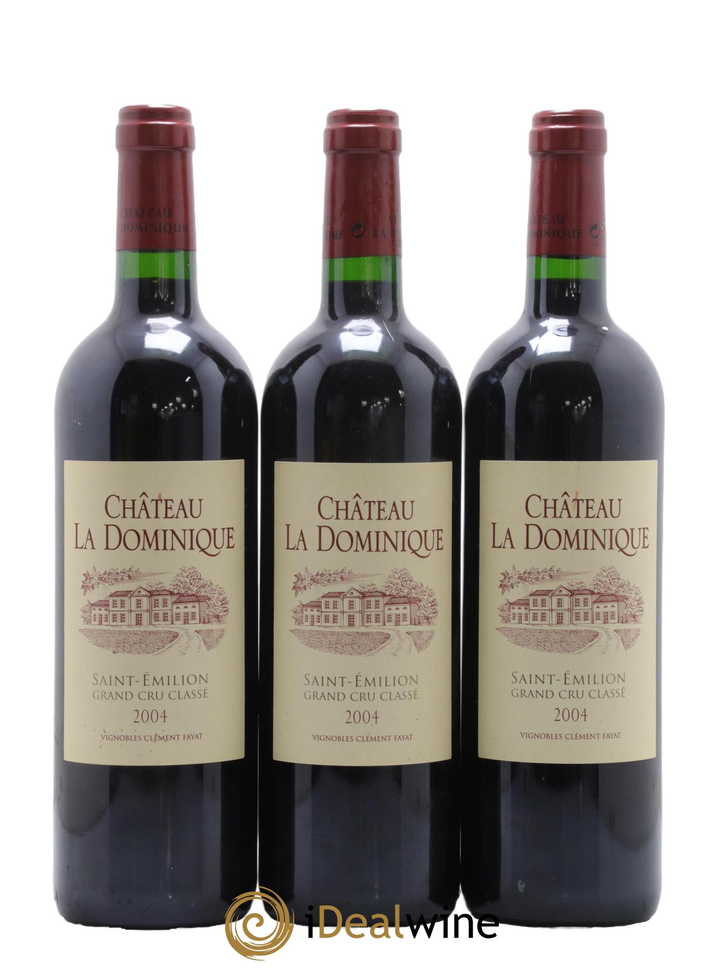 Château la Dominique Grand Cru Classé 2004 - Lot de 3 bouteilles - 0