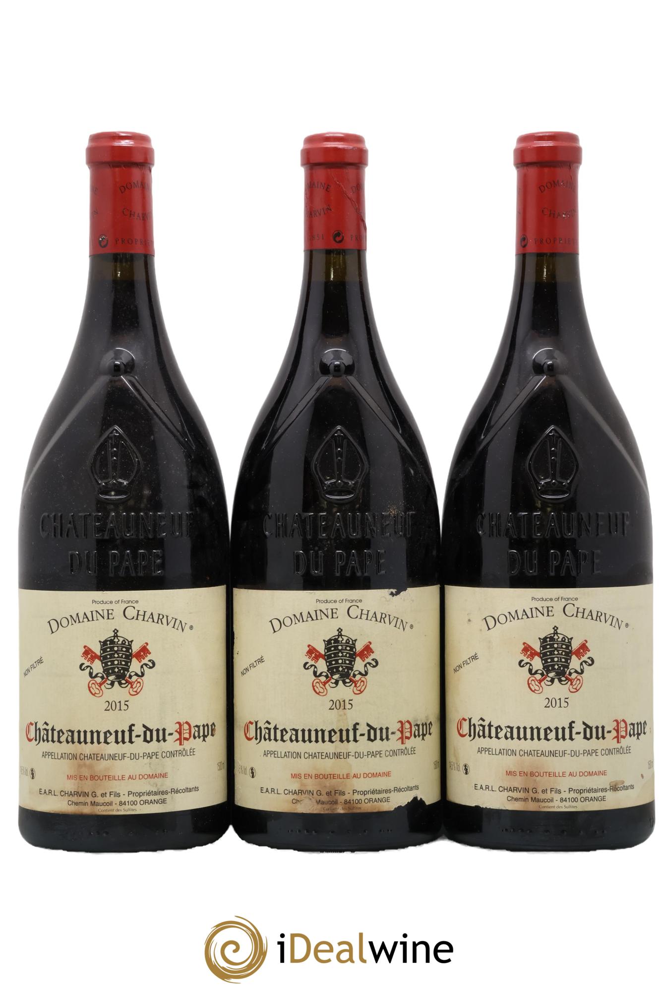 Châteauneuf-du-Pape Charvin (Domaine) 2015 - Lote de 3 Magnum - 0