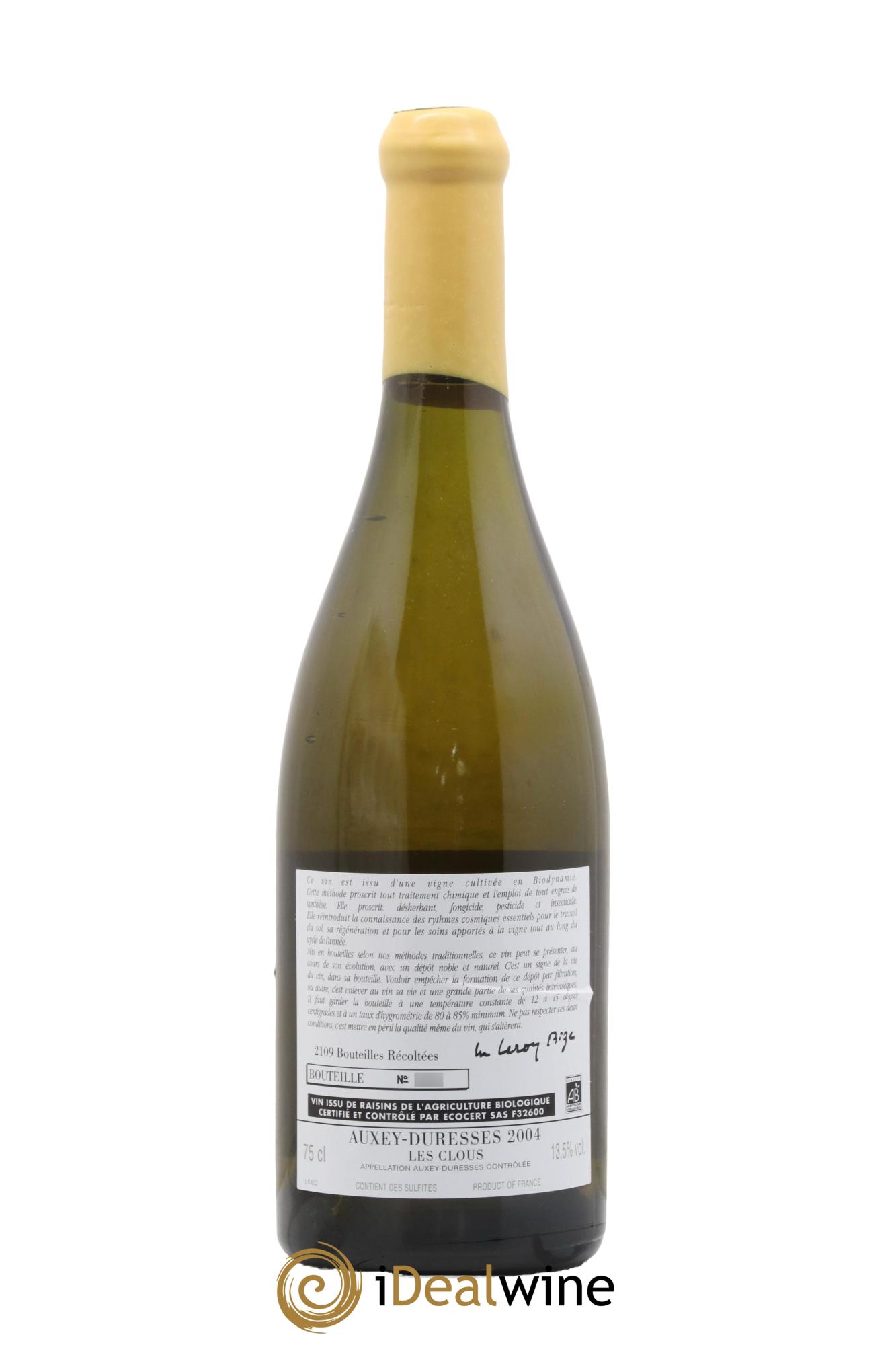 Auxey-Duresses Les Clous d'Auvenay (Domaine) 2004 - Lotto di 1 bottiglia - 1