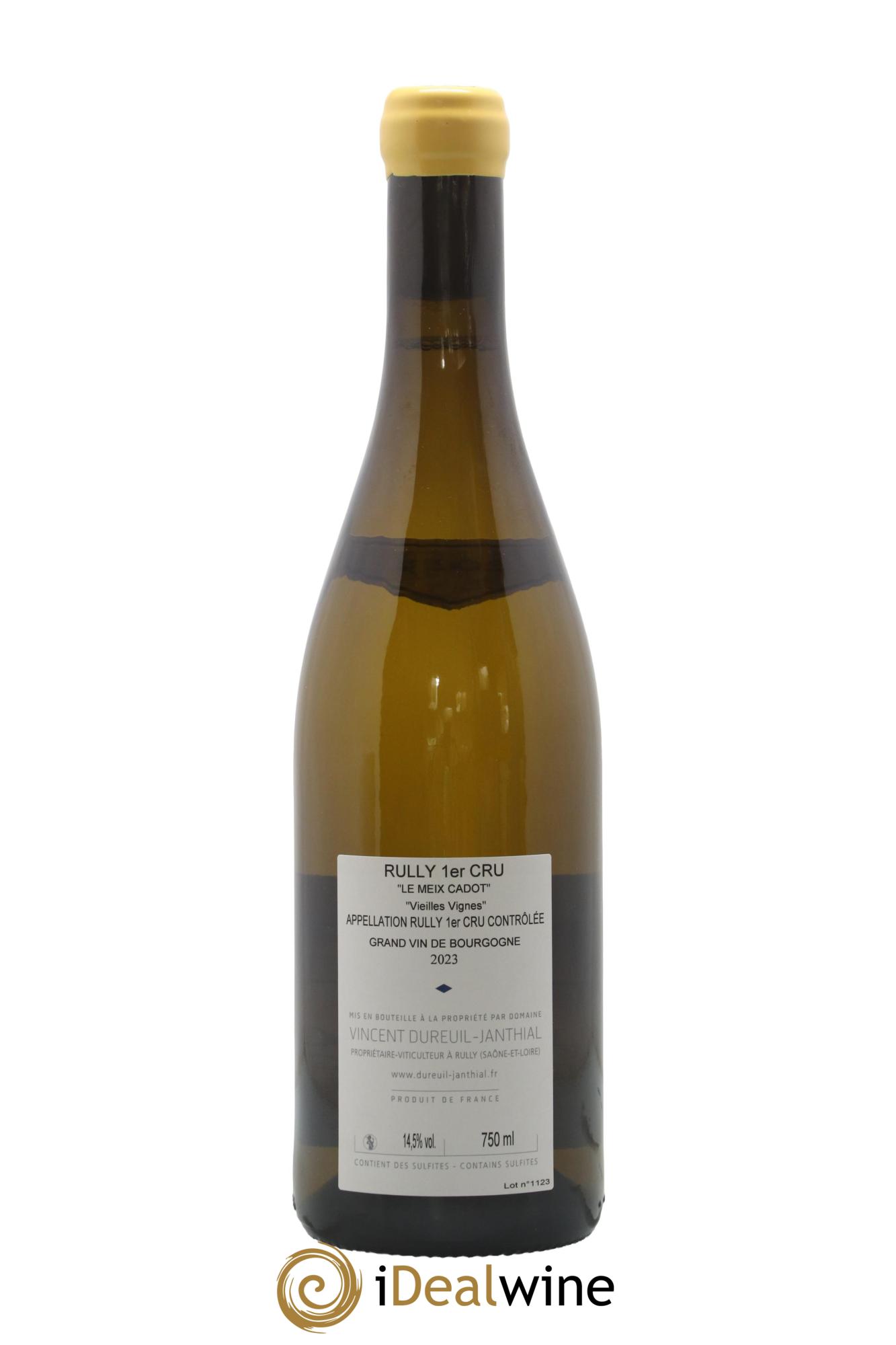 Rully 1er Cru Le Meix Cadot Vieilles Vignes Vincent Dureuil-Janthial 2023 - Posten von 1 Flasche - 1
