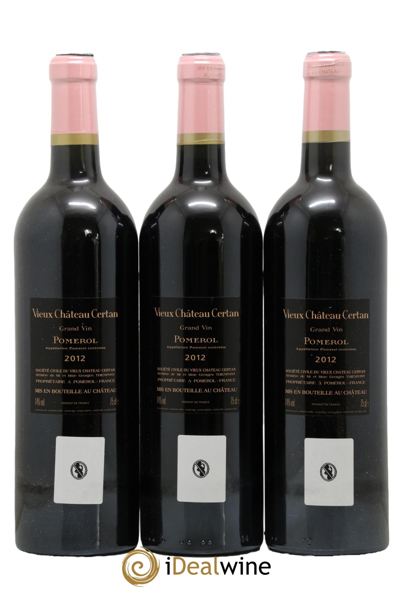 Vieux Château Certan 2012 - Lot of 3 bottles - 1