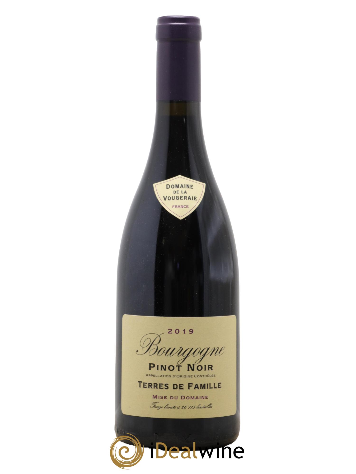 Bourgogne Pinot Noir Terres de Famille La Vougeraie 2019 - Lot of 1 bottle - 0