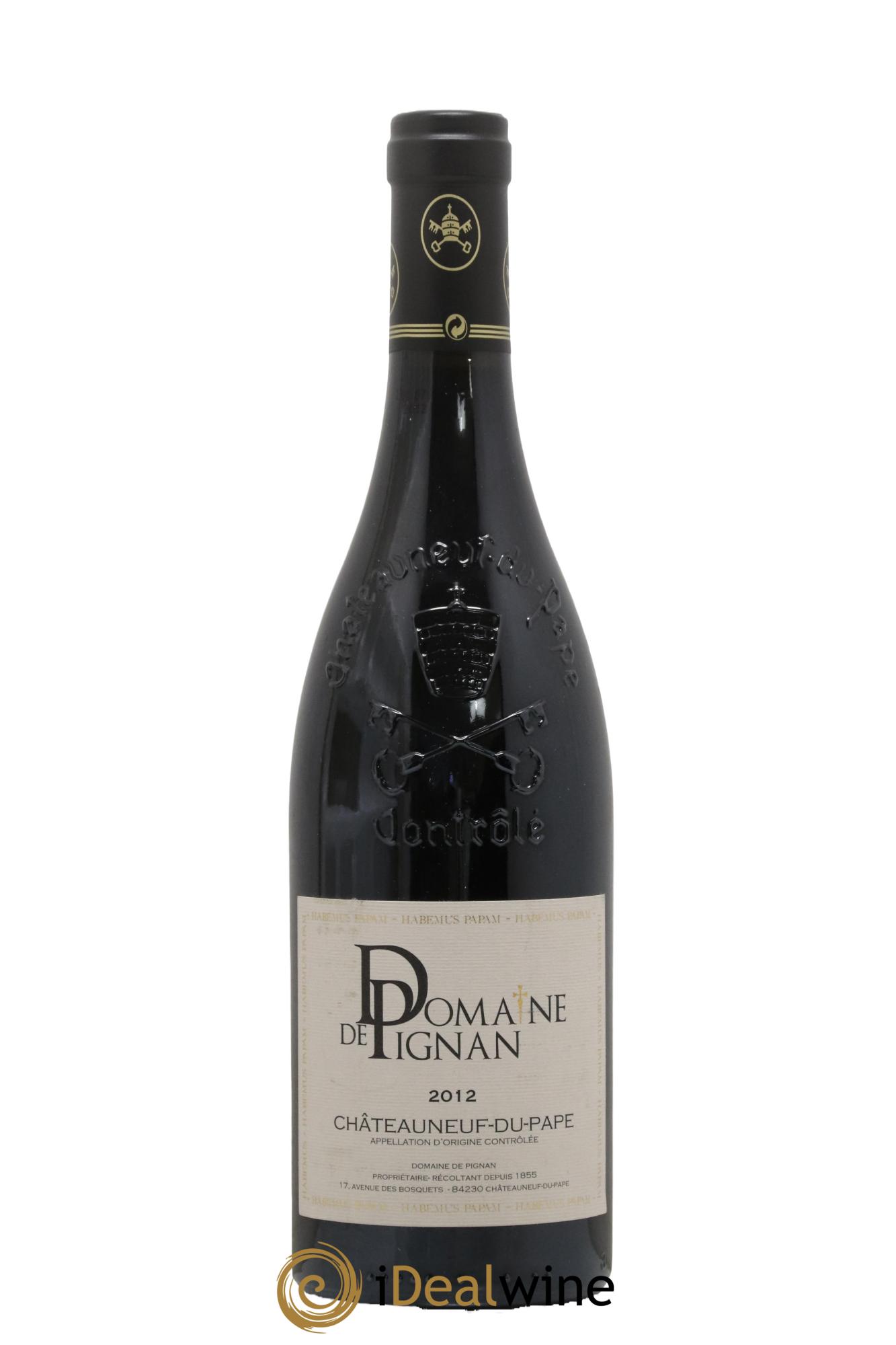 Châteauneuf-du-Pape Domaine de Pignan 2012 - Lot of 1 bottle - 0