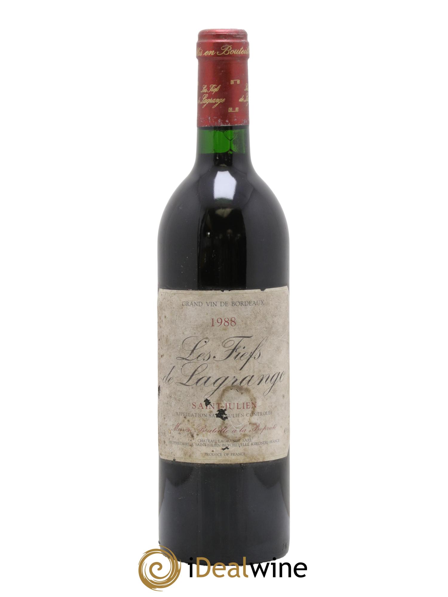 Les Fiefs de Lagrange Second Vin 1988 - Lot de 1 bouteille - 0
