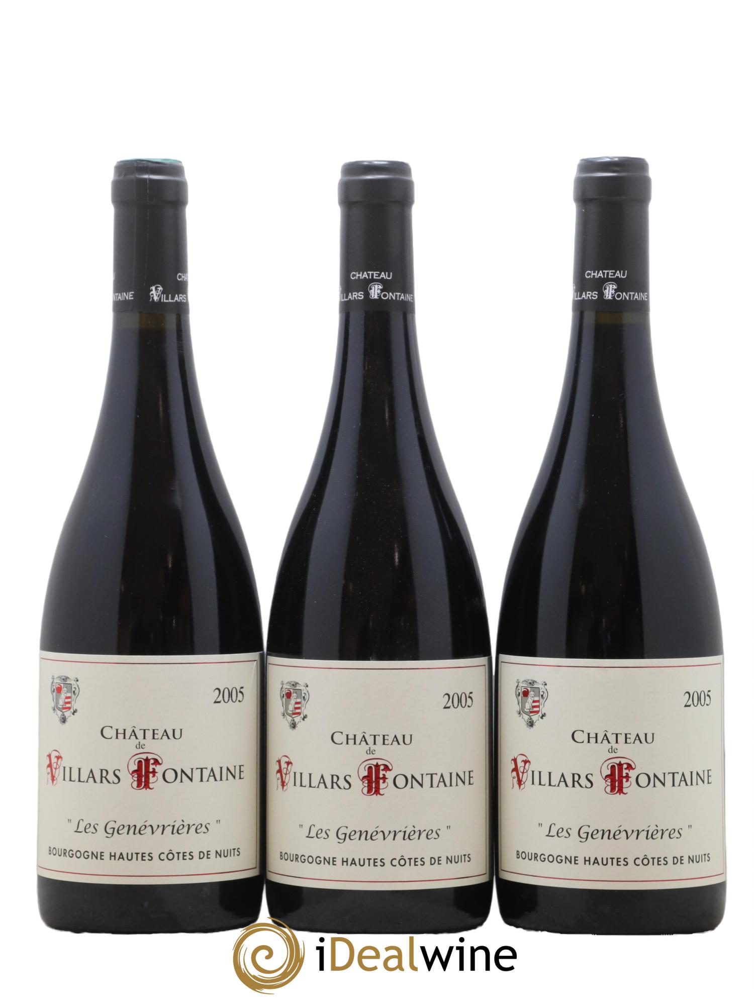 Hautes-Côtes de Nuits Les Genevrieres Domaine de Villars Fontaine 2005 - Lot de 3 bouteilles - 0