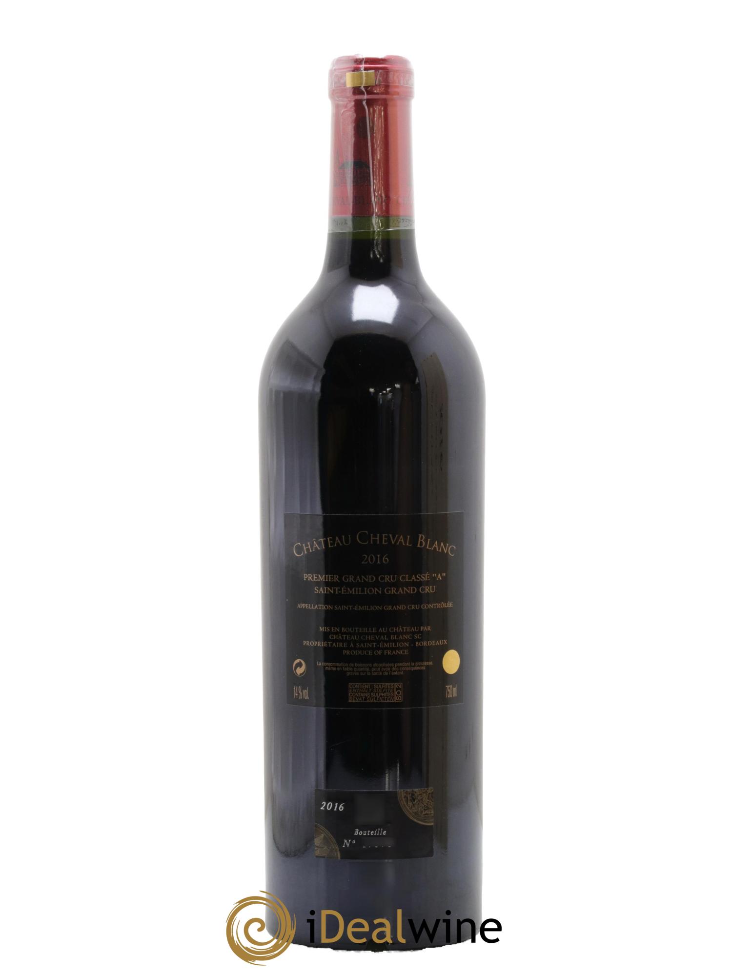 Château Cheval Blanc 1er Grand Cru Classé A 2016 - Lotto di 1 bottiglia - 2
