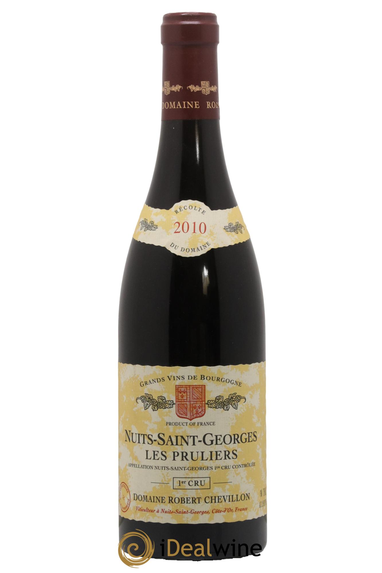 Nuits-Saint-Georges 1er Cru Les Pruliers Robert Chevillon 2010 - Lot de 1 bouteille - 0