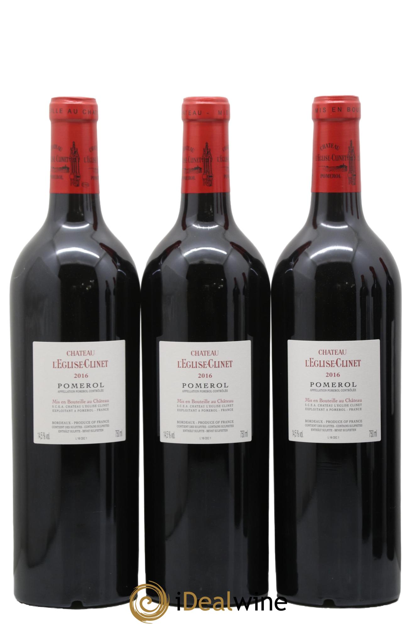 Château l' Église Clinet 2016 - Lotto di 6 bottiglie - 2