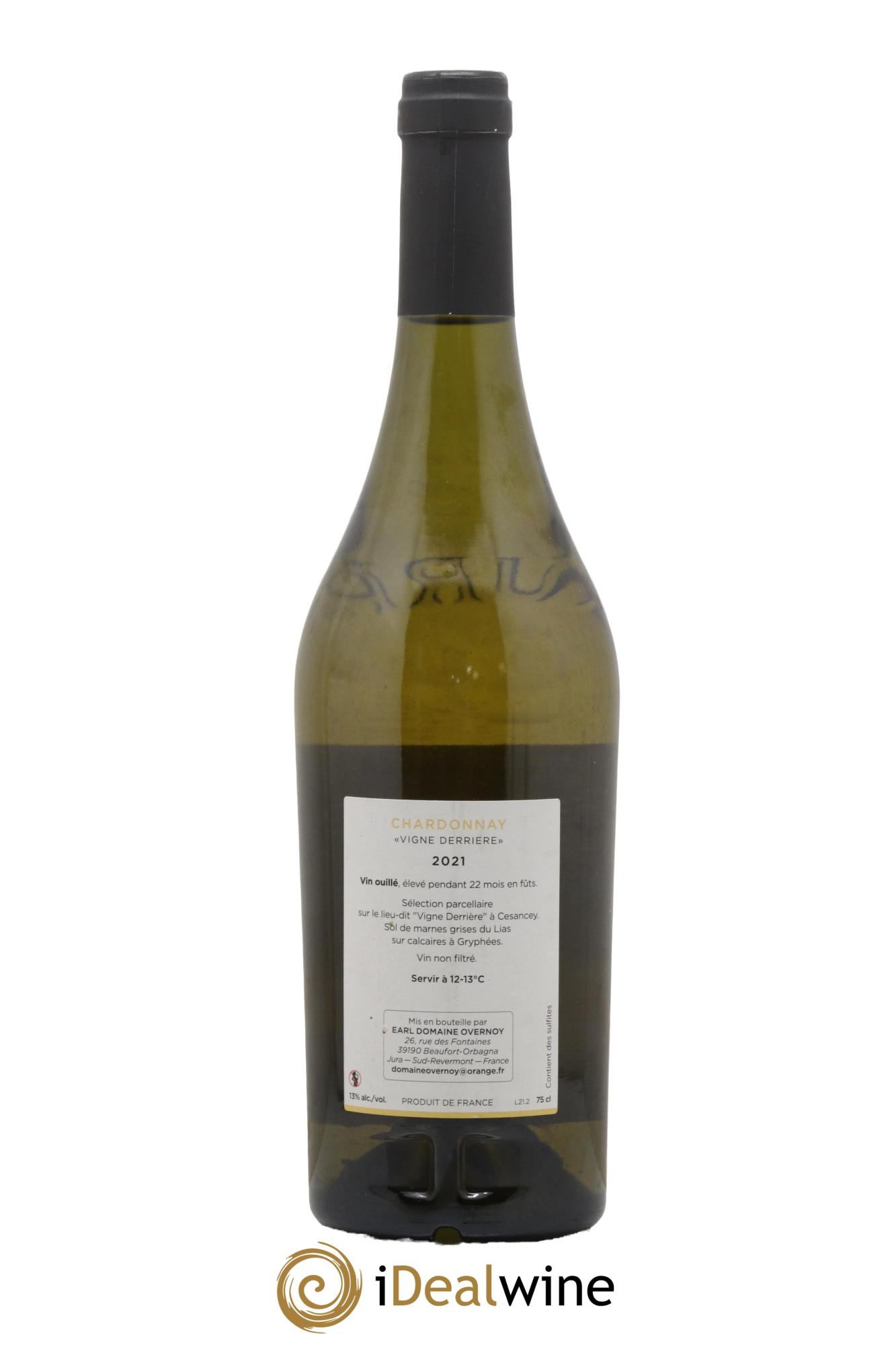 Côtes du jura Vigne Derrière Guillaume Overnoy 2021 - Lot de 1 bouteille - 1