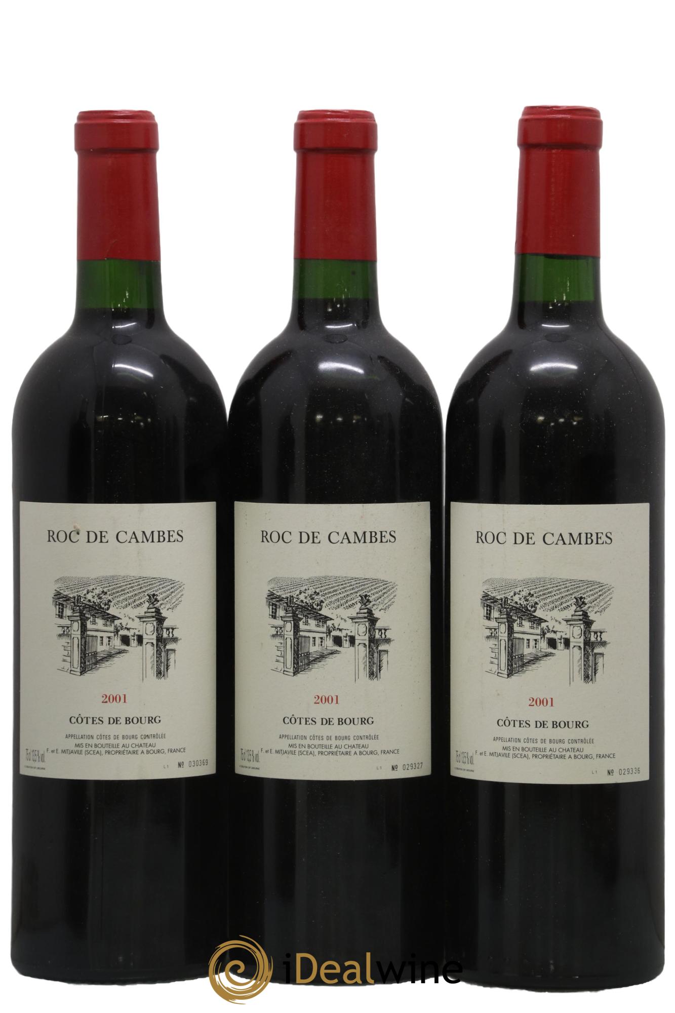 Roc de Cambes 2001 - Lot of 3 bottles - 0