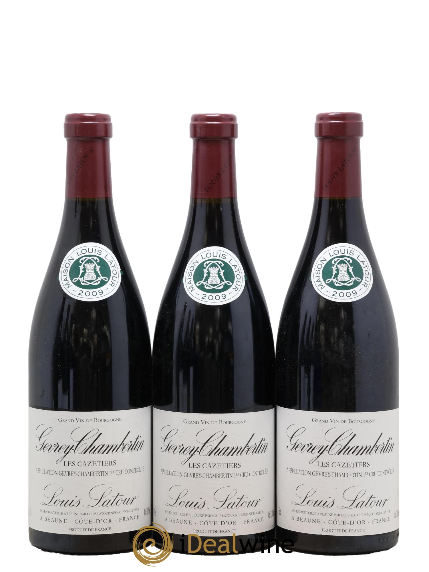 Gevrey-Chambertin 1er Cru Les Cazetiers Louis Latour 2009 - Lot of 3 bottles - 0