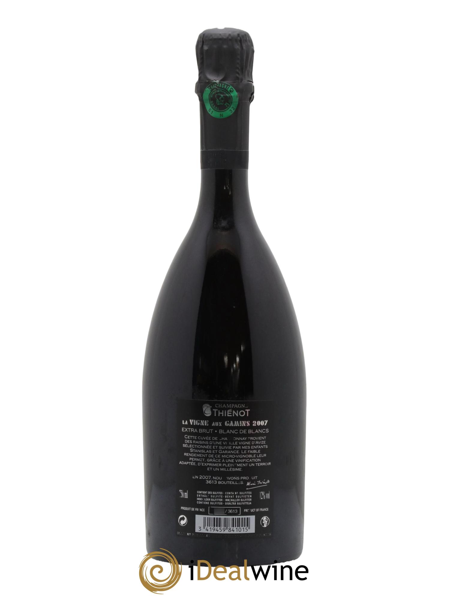 La Vigne aux Gamins Alain Thiénot 2007 - Lot de 1 bouteille - 2