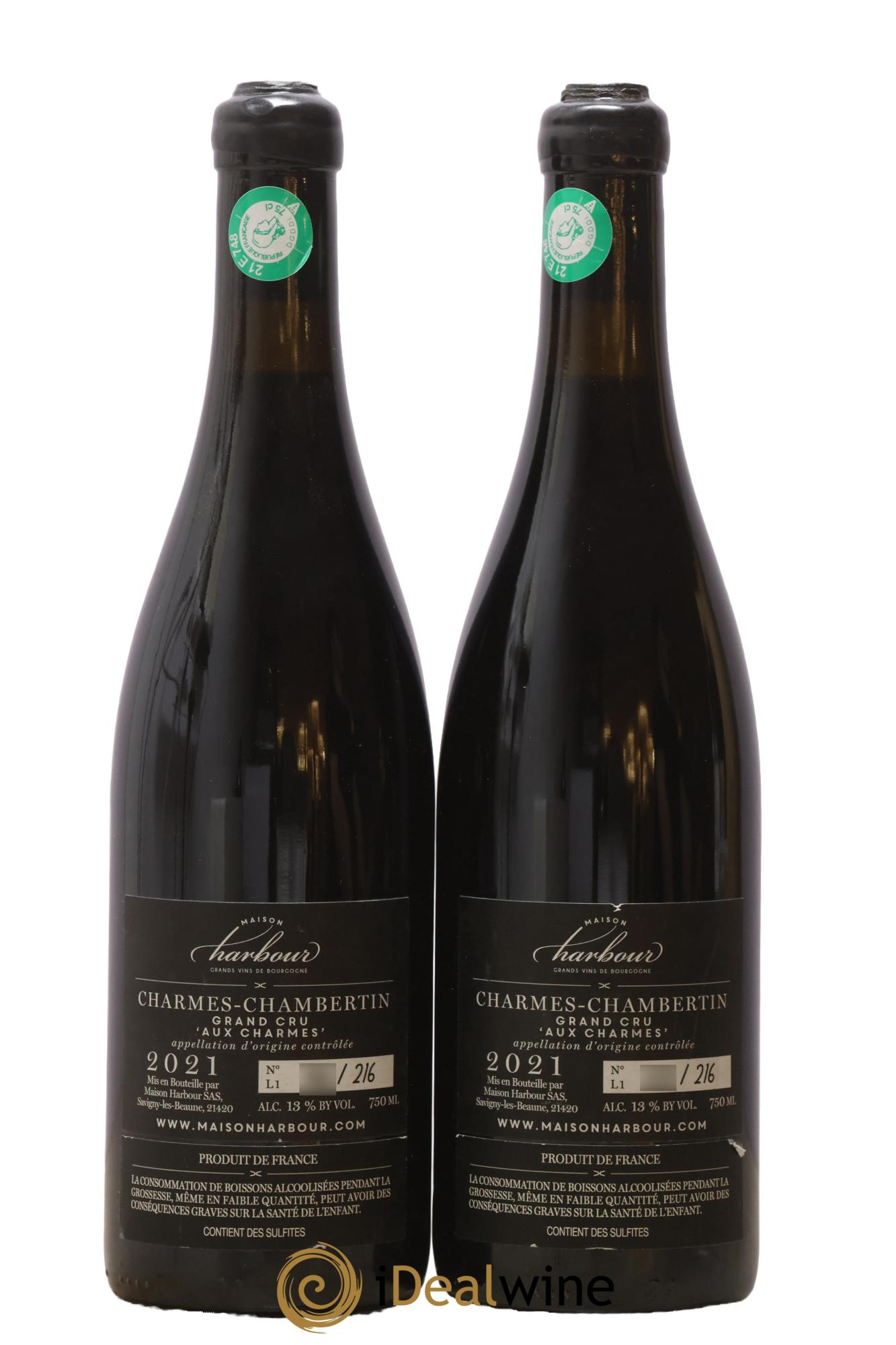 Charmes-Chambertin Grand Cru Maison Harbour 2021 - Lot de 2 bouteilles - 1