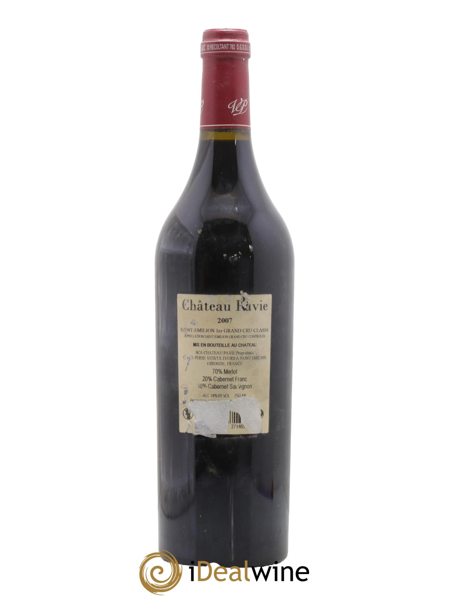 Château Pavie 1er Grand Cru Classé A  2007 - Lotto di 1 bottiglia - 1